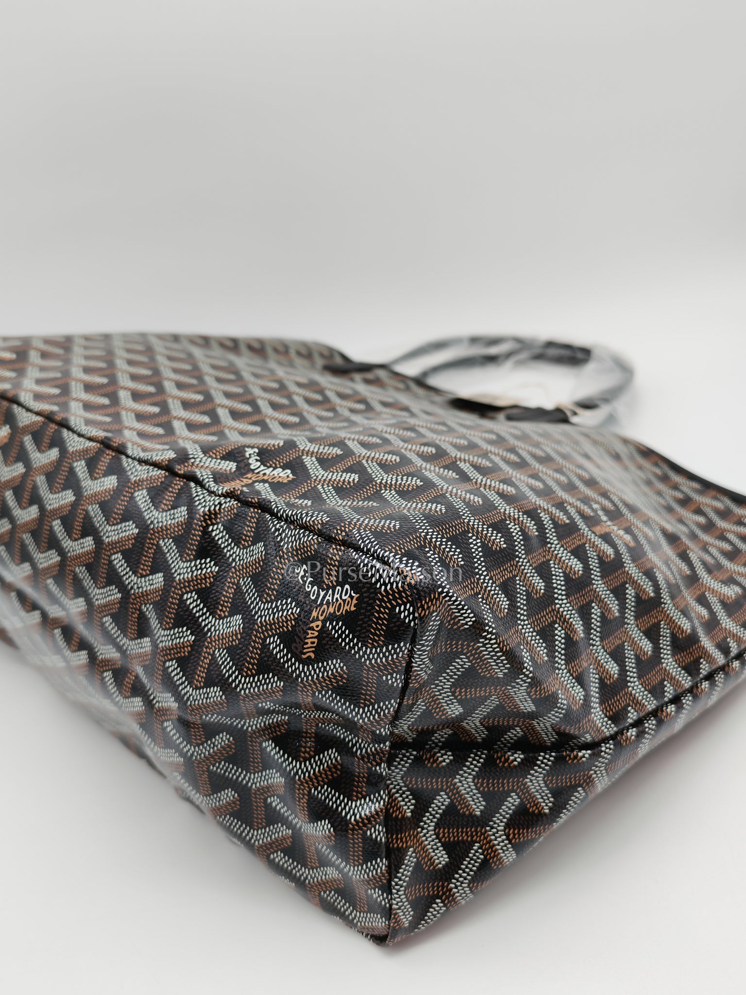 Saint Louis Black with Croc Universel Clip Charm in Goyardine Canvas Tote Bag | Purse Maison Luxury Bags Shop