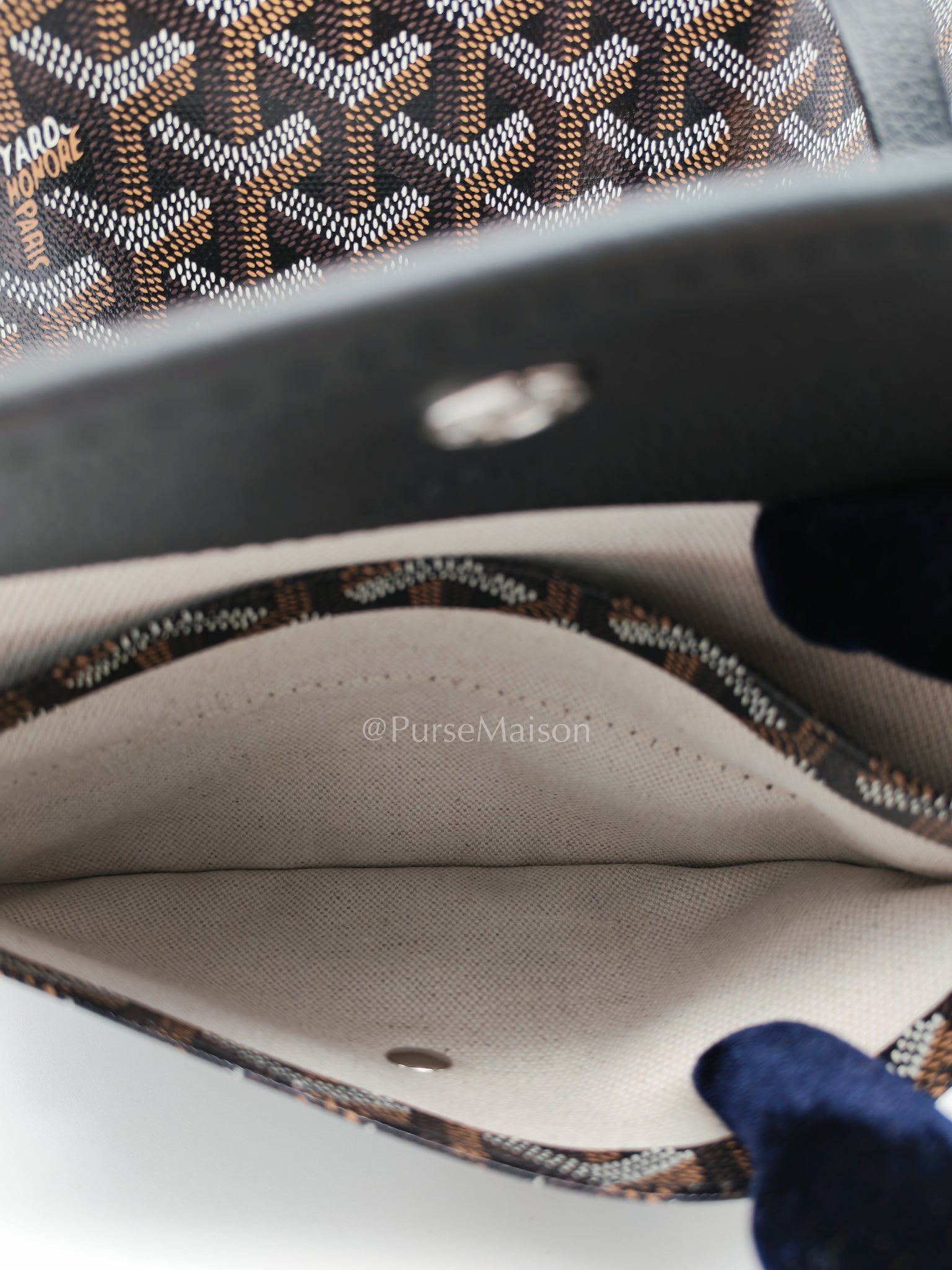 Saint Louis Black with Croc Universel Clip Charm in Goyardine Canvas Tote Bag | Purse Maison Luxury Bags Shop