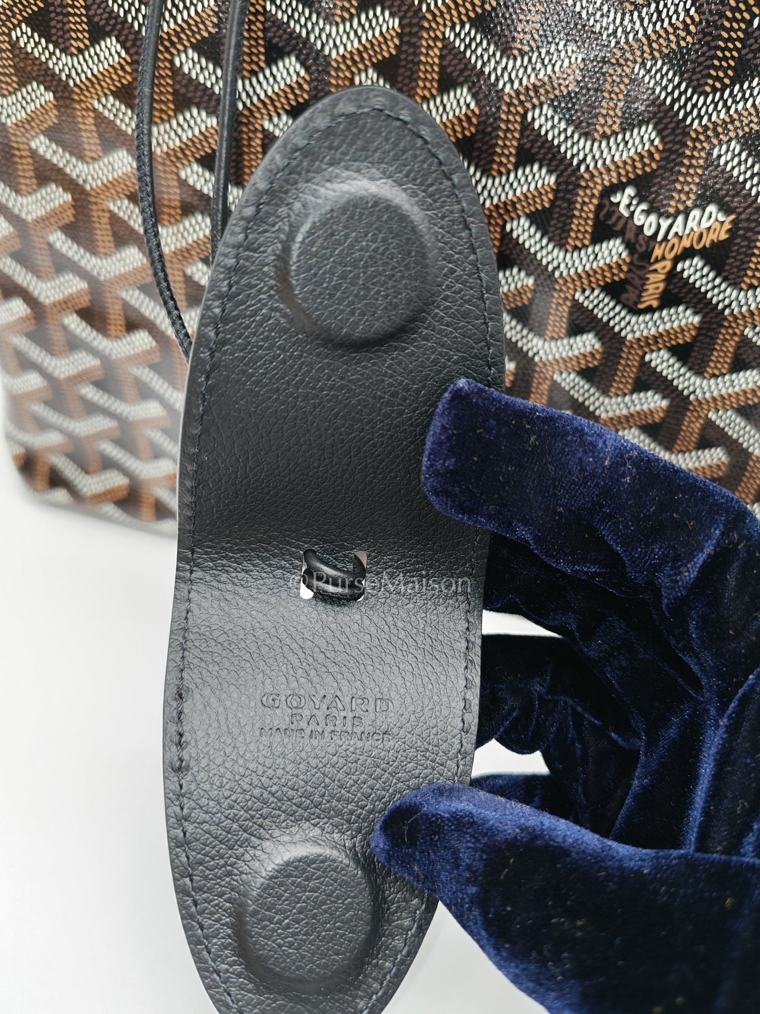 Saint Louis PM Black with Croc Universel Clip Charm in Goyardine Canvas Tote Bag | Purse Maison Luxury Bags Shop