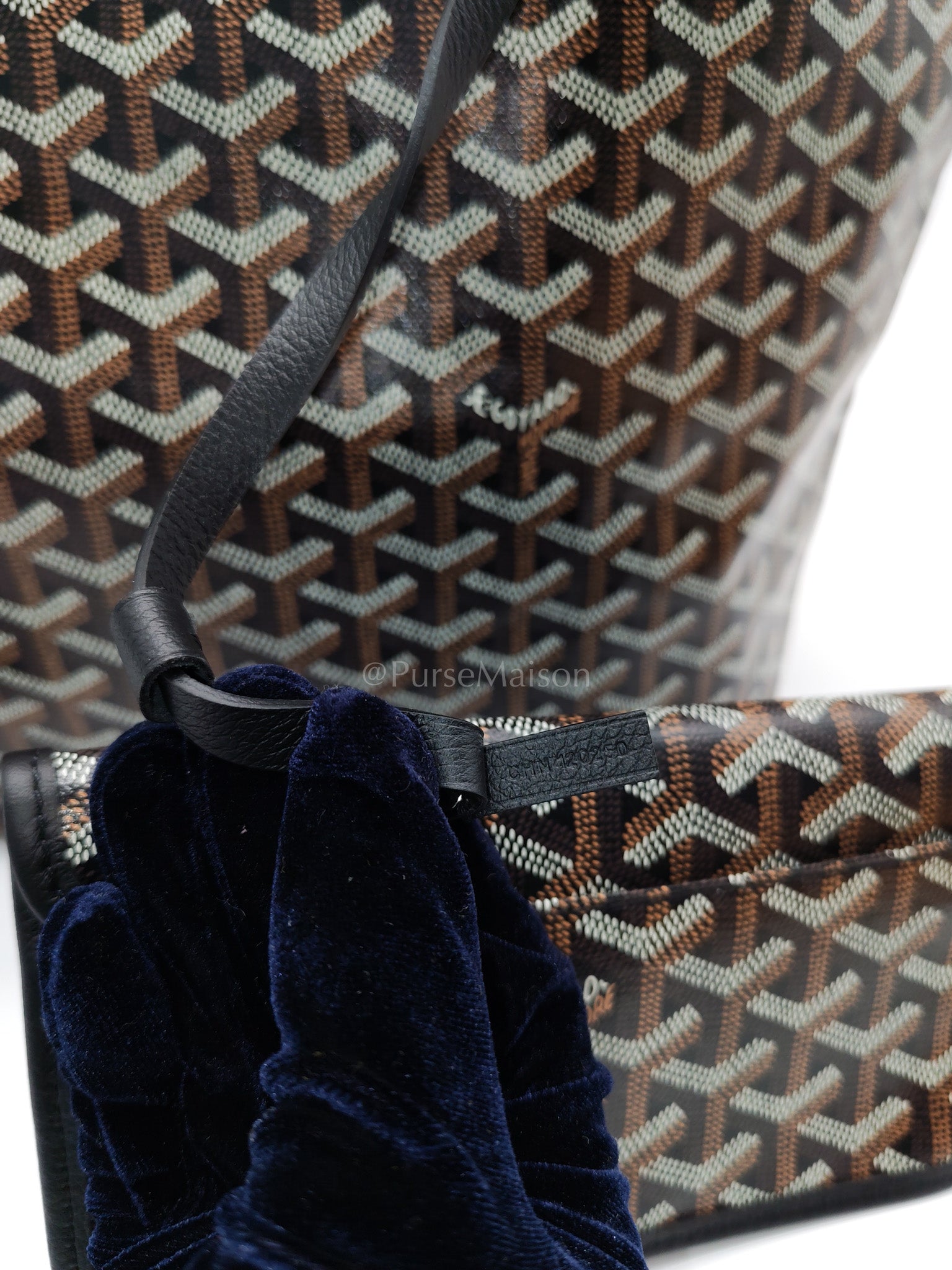 Saint Louis PM Black with Croc Universel Clip Charm in Goyardine Canvas Tote Bag | Purse Maison Luxury Bags Shop