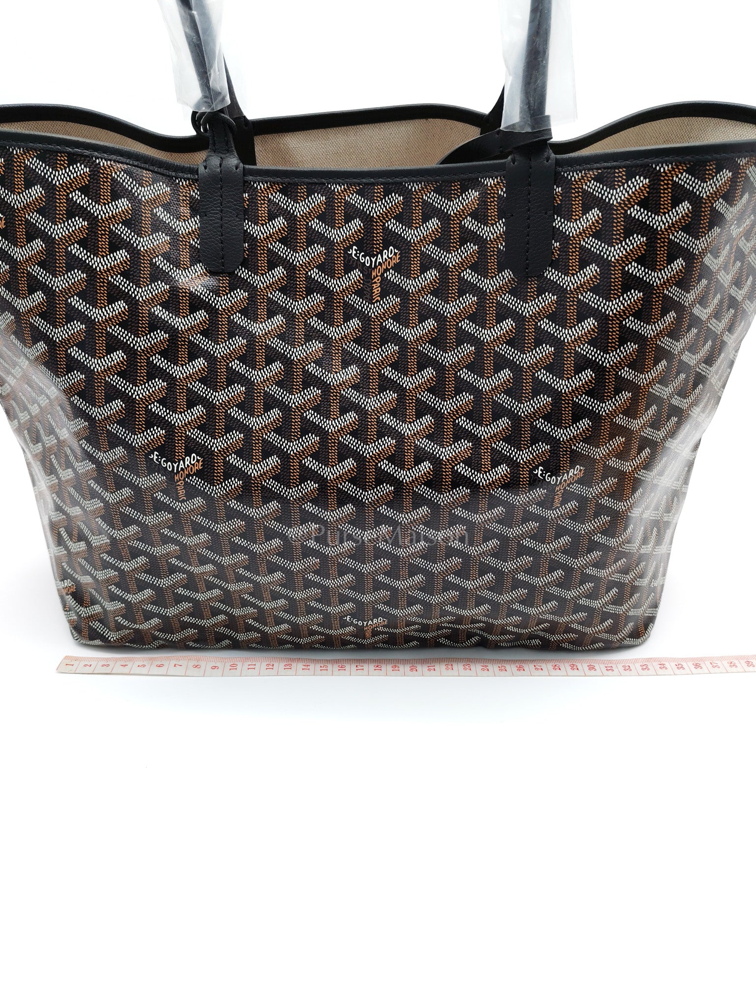 Saint Louis PM Black with Croc Universel Clip Charm in Goyardine Canvas Tote Bag | Purse Maison Luxury Bags Shop