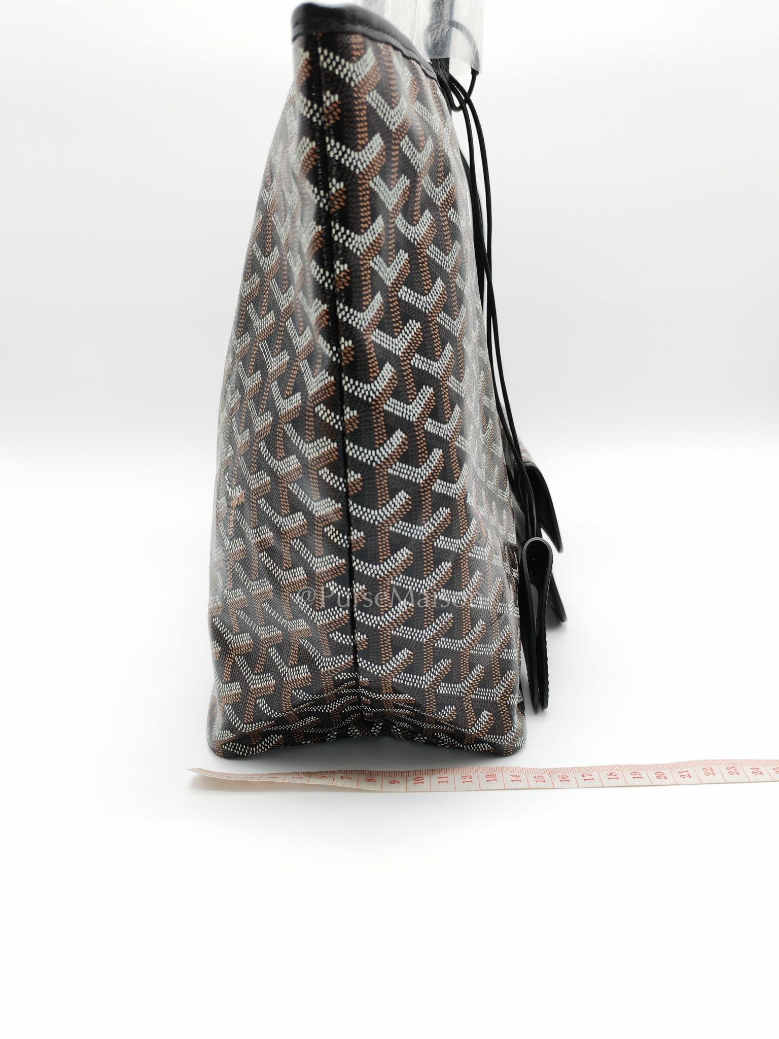 Saint Louis PM Black with Croc Universel Clip Charm in Goyardine Canvas Tote Bag | Purse Maison Luxury Bags Shop