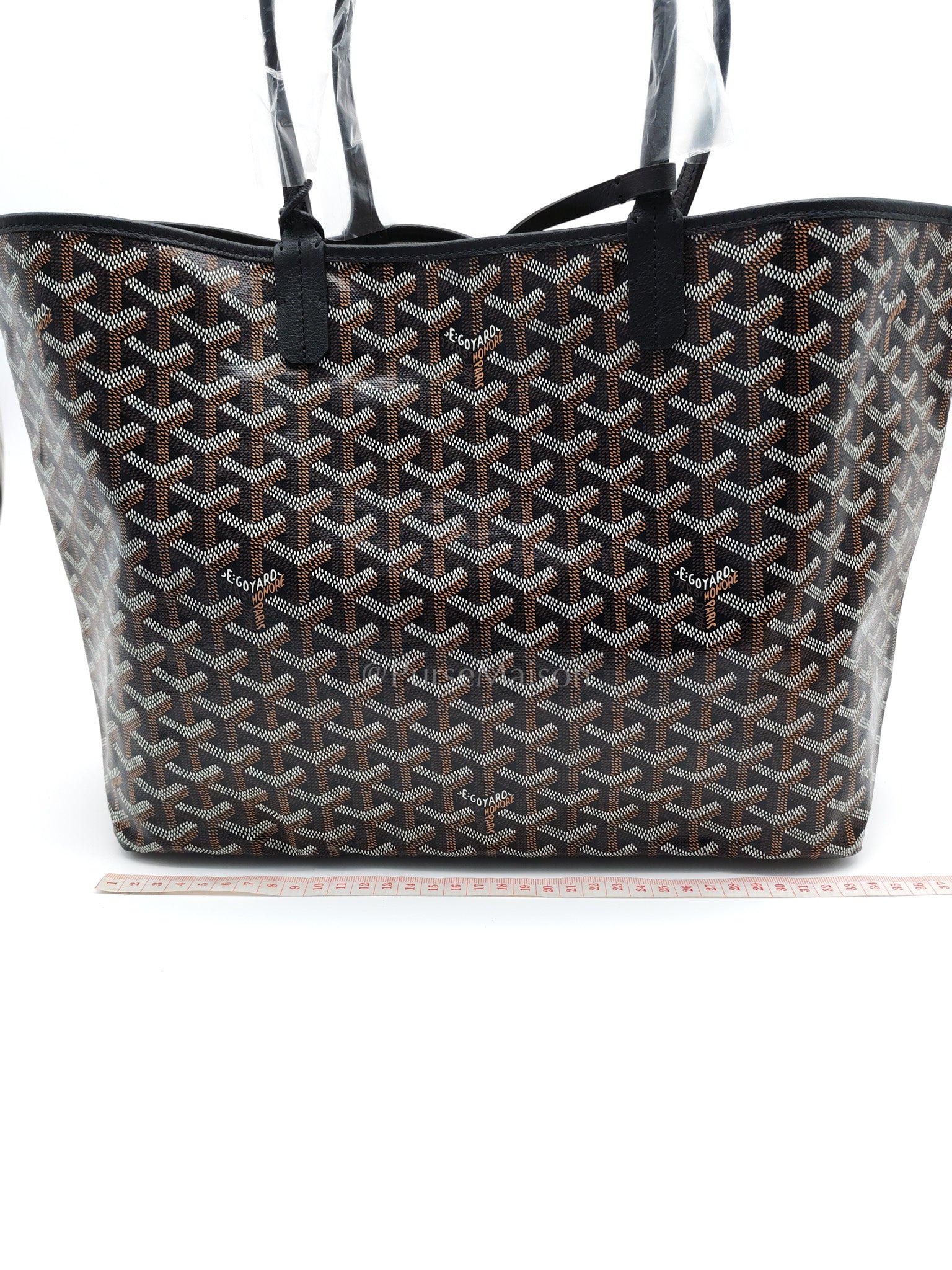 Saint Louis PM Black with Croc Universel Clip Charm in Goyardine Canvas Tote Bag | Purse Maison Luxury Bags Shop