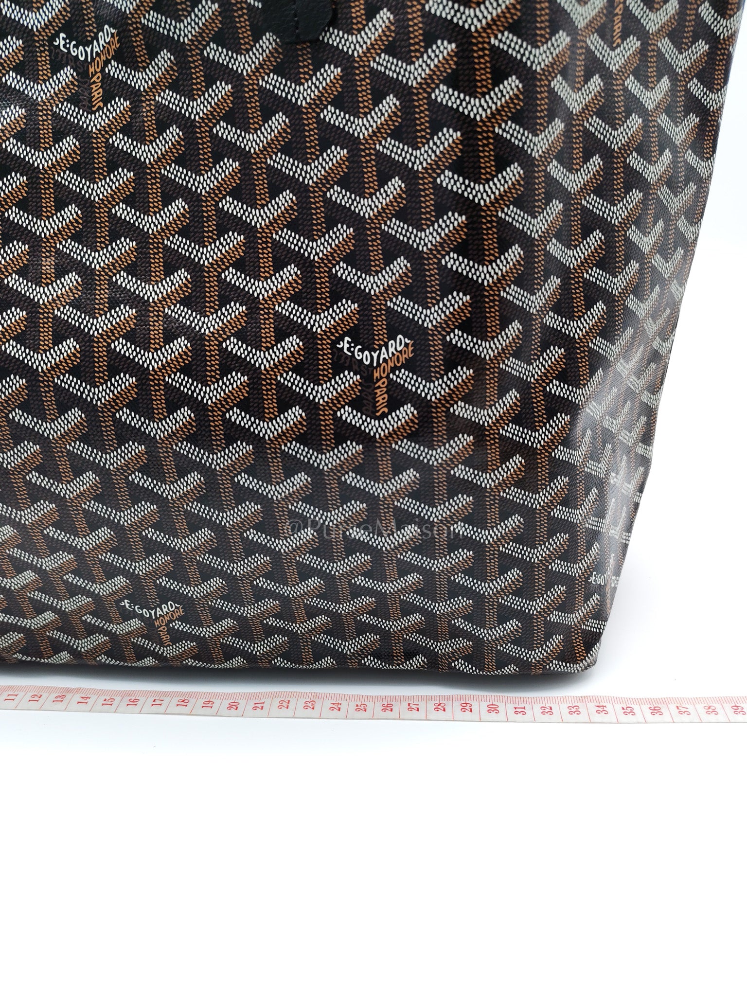 Saint Louis PM Black with Croc Universel Clip Charm in Goyardine Canvas Tote Bag | Purse Maison Luxury Bags Shop