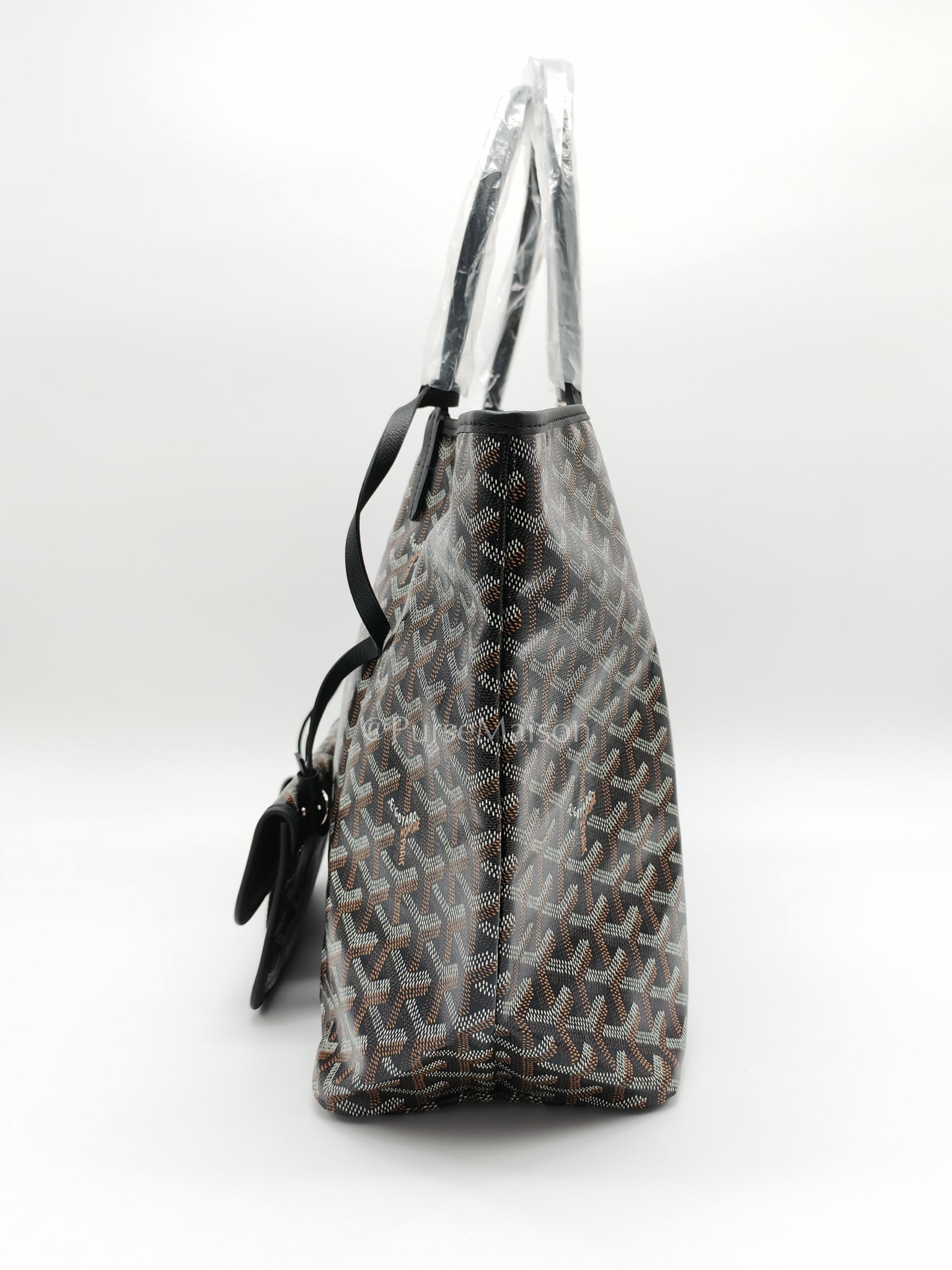 Saint Louis Black with Croc Universel Clip Charm in Goyardine Canvas Tote Bag | Purse Maison Luxury Bags Shop
