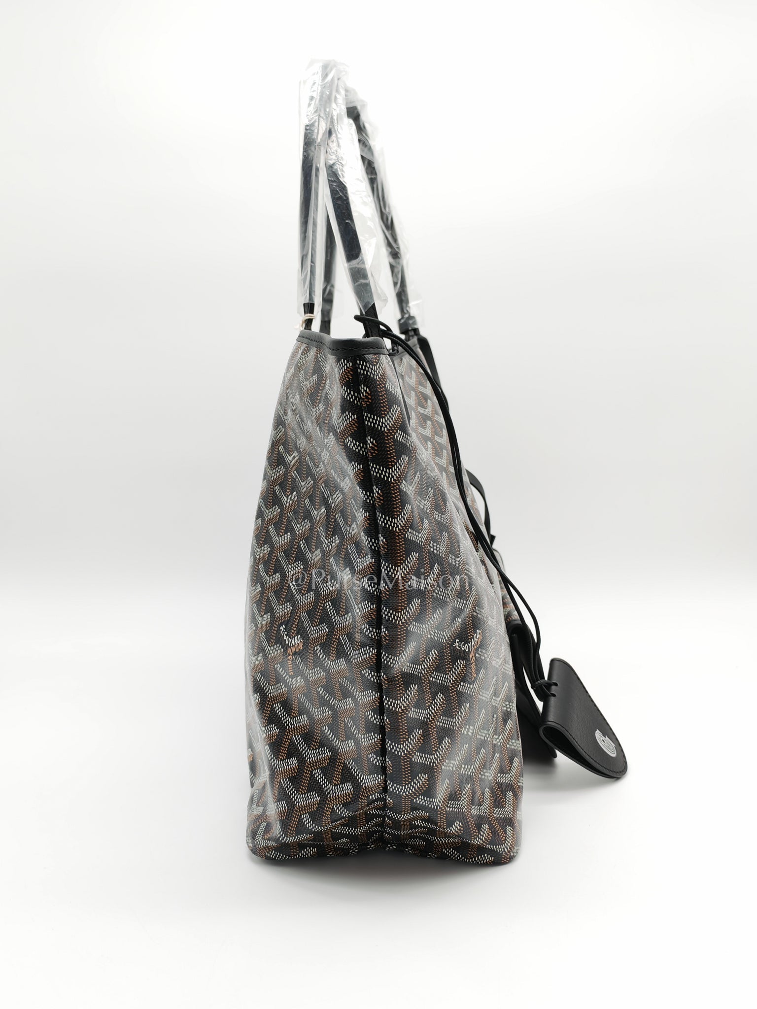 Saint Louis Black with Croc Universel Clip Charm in Goyardine Canvas Tote Bag | Purse Maison Luxury Bags Shop