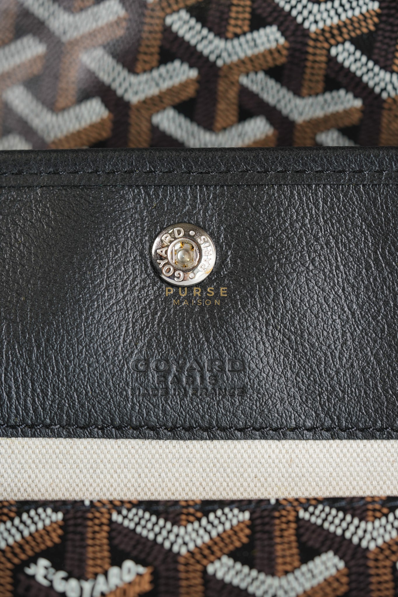 Saint Louis PM in Noir Goyardine Canvas | Purse Maison Luxury Bags Shop