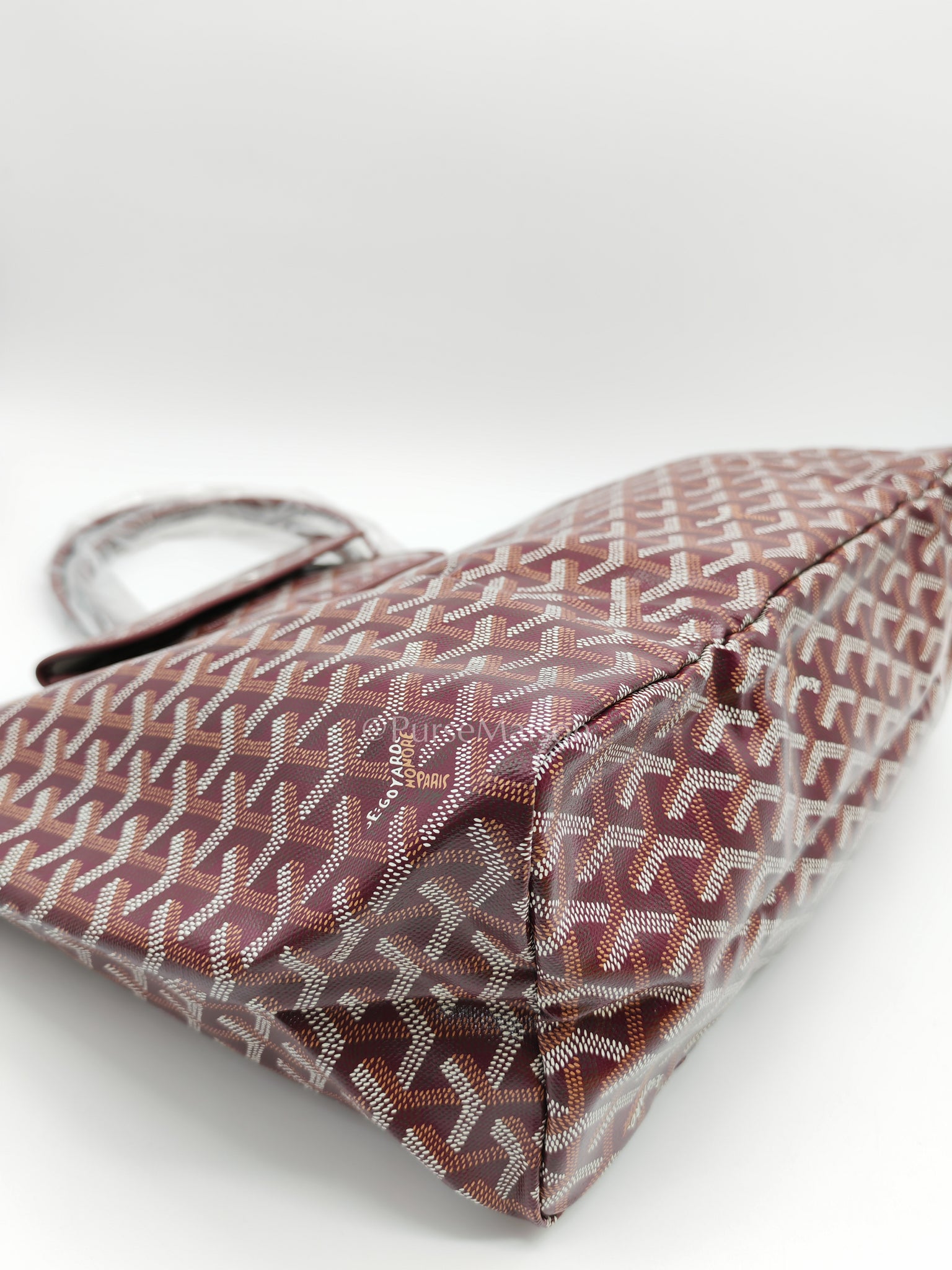 Saint Louis PM Burgundy with Croc Universel Clip Charm in Goyardine Canvas Tote Bag | Purse Maison Luxury Bags Shop