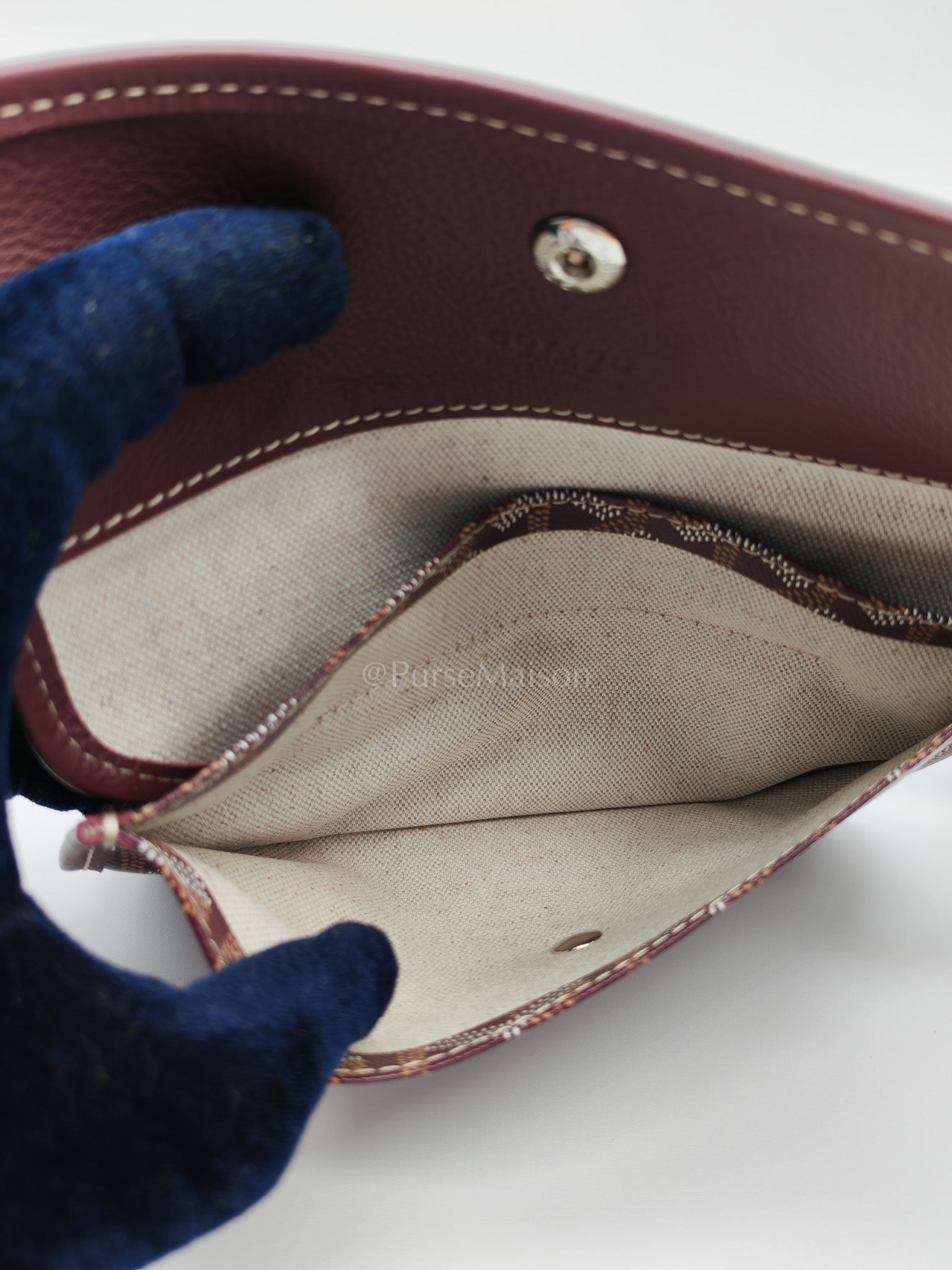 Saint Louis PM Bordeaux in Goyardine Canvas | Purse Maison Luxury Bags Shop