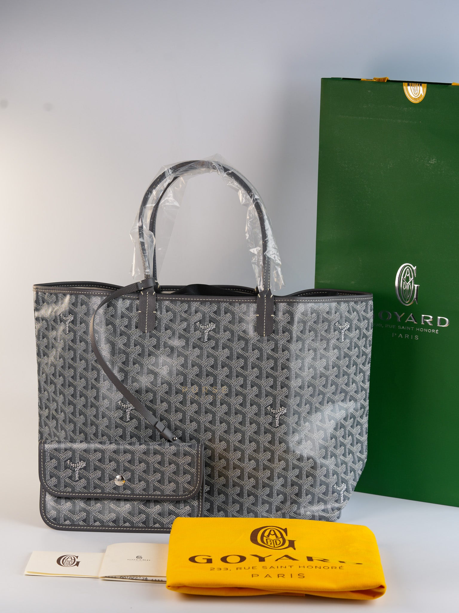 Saint Louis PM Gray Goyardine Canvas | Purse Maison Luxury Bags Shop