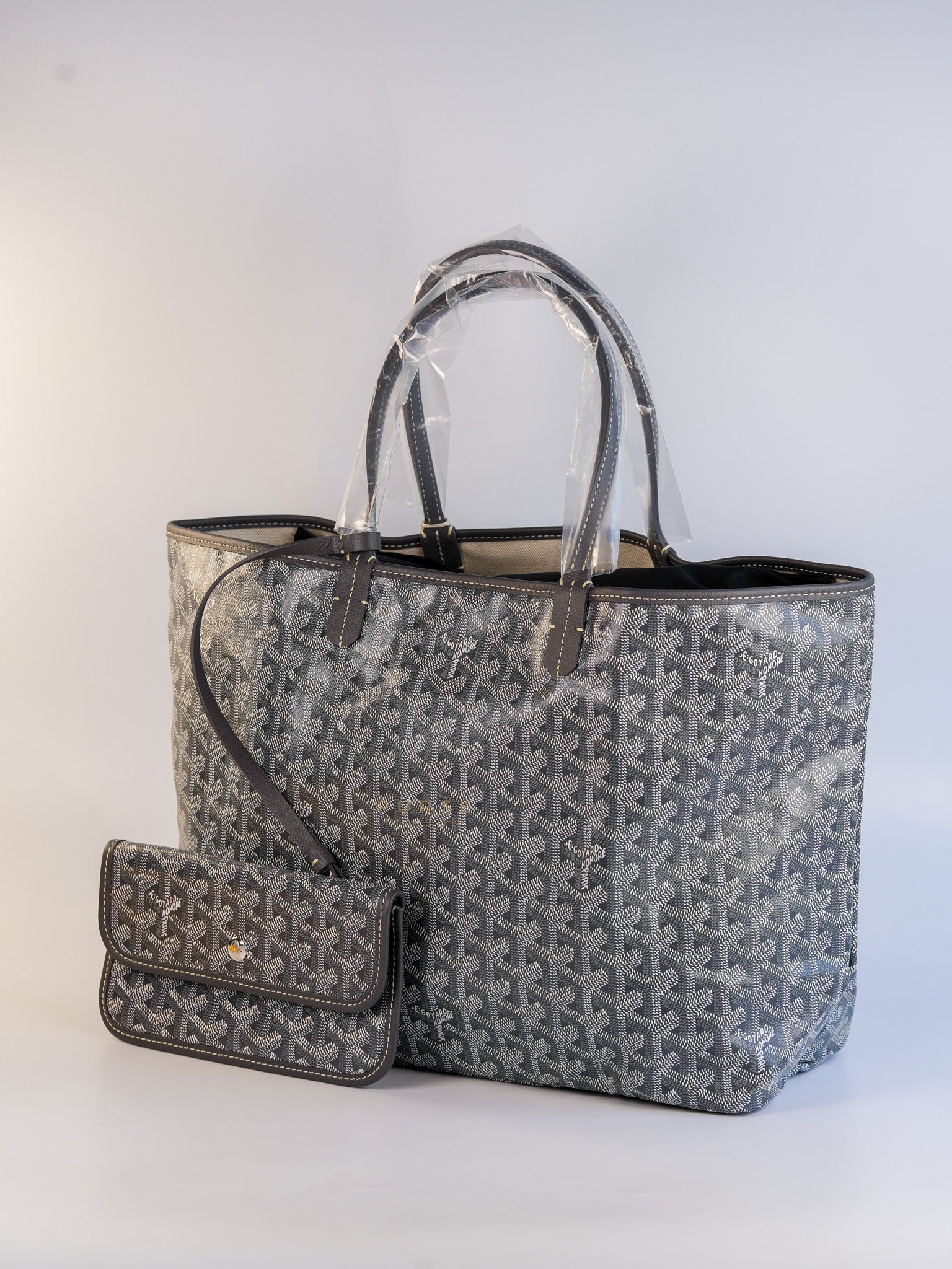 Saint Louis PM Gray Goyardine Canvas | Purse Maison Luxury Bags Shop