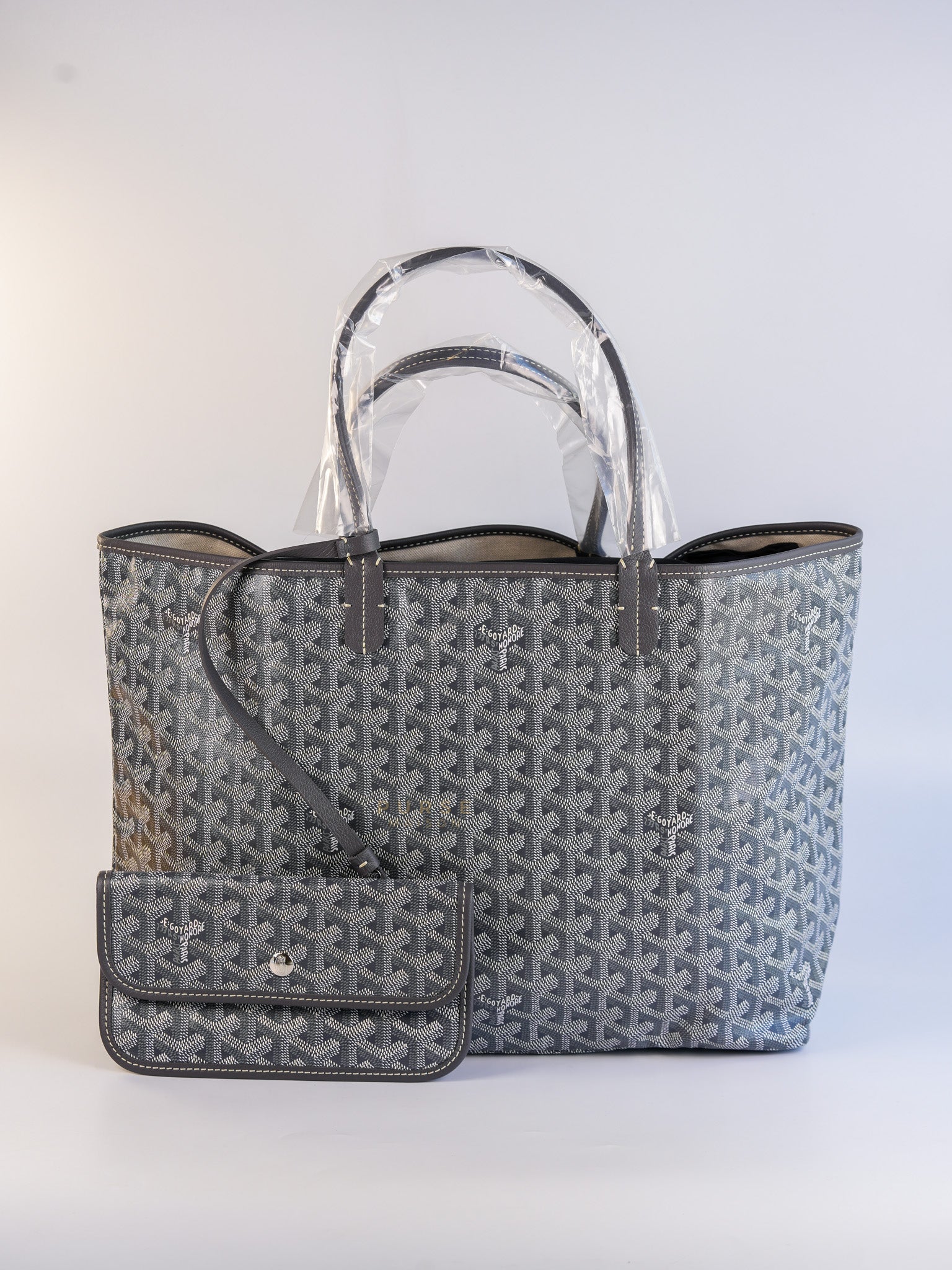 Saint Louis PM Gray Goyardine Canvas | Purse Maison Luxury Bags Shop