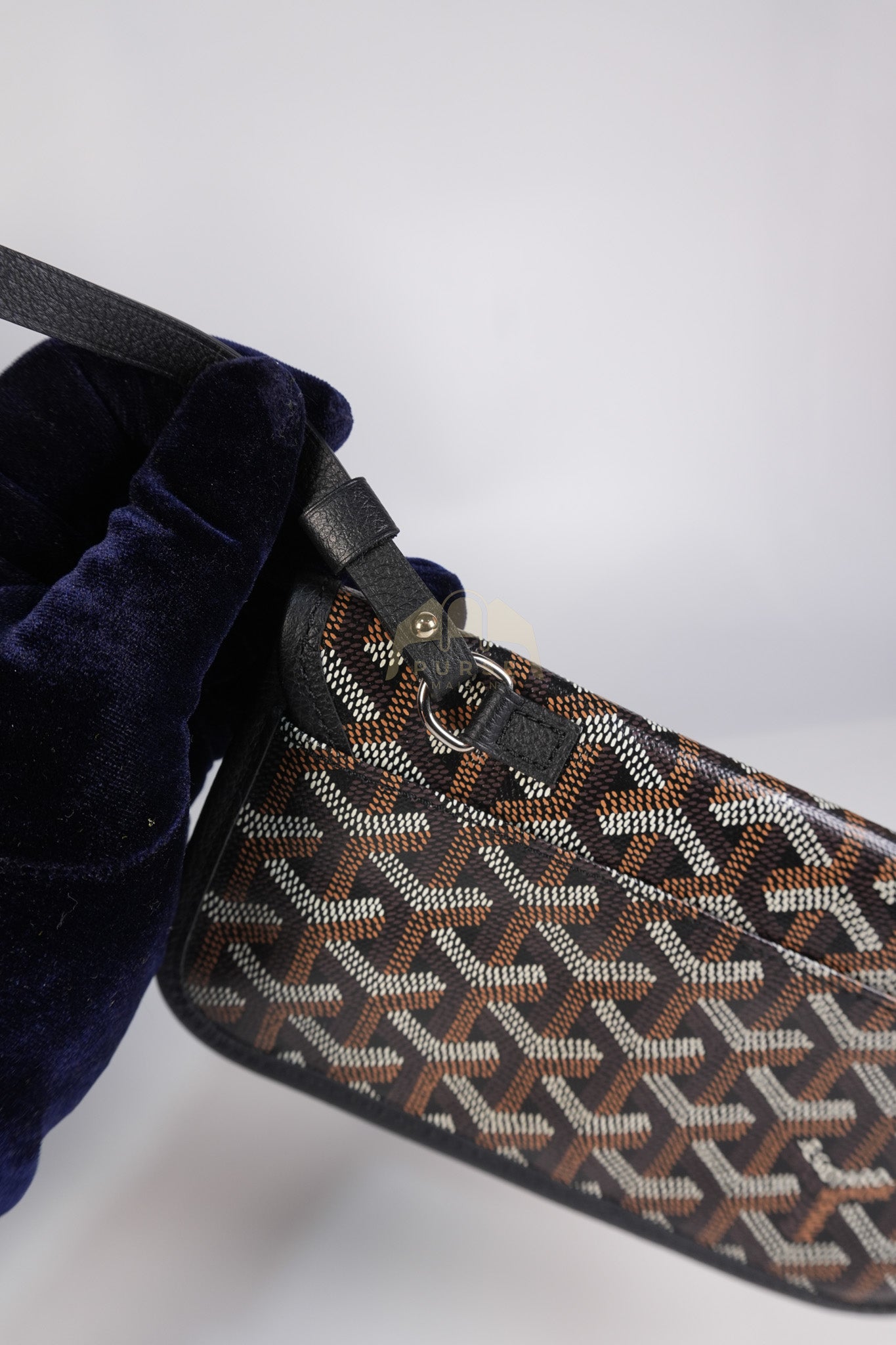 Saint Louis PM in Black Goyardine Canvas | Purse Maison Luxury Bags Shop