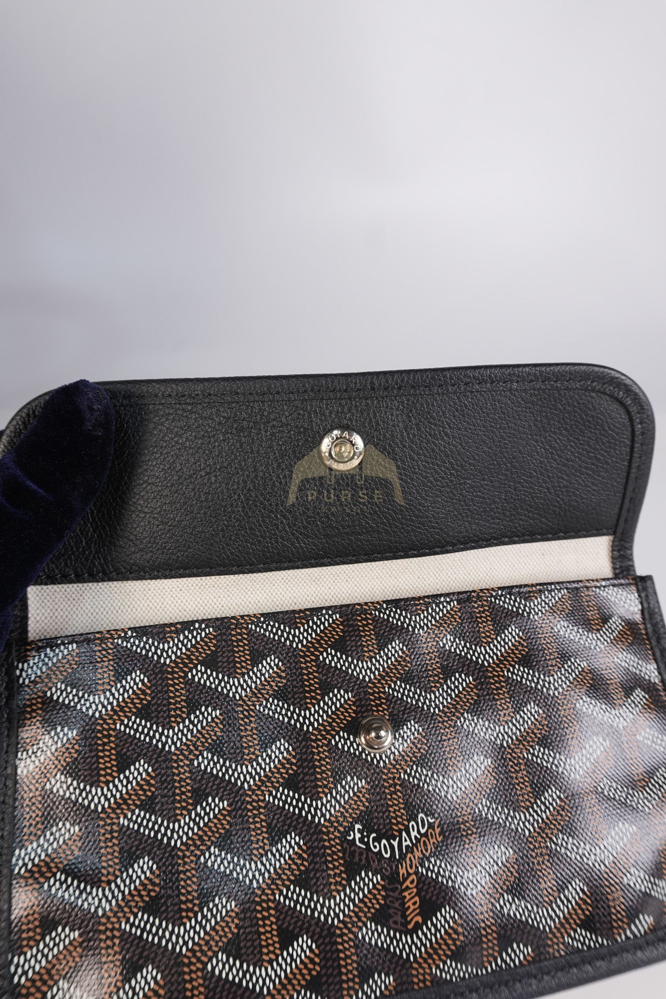 Saint Louis PM in Black Goyardine Canvas | Purse Maison Luxury Bags Shop