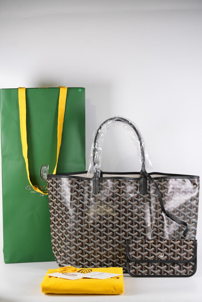 Saint Louis PM in Black Goyardine Canvas | Purse Maison Luxury Bags Shop