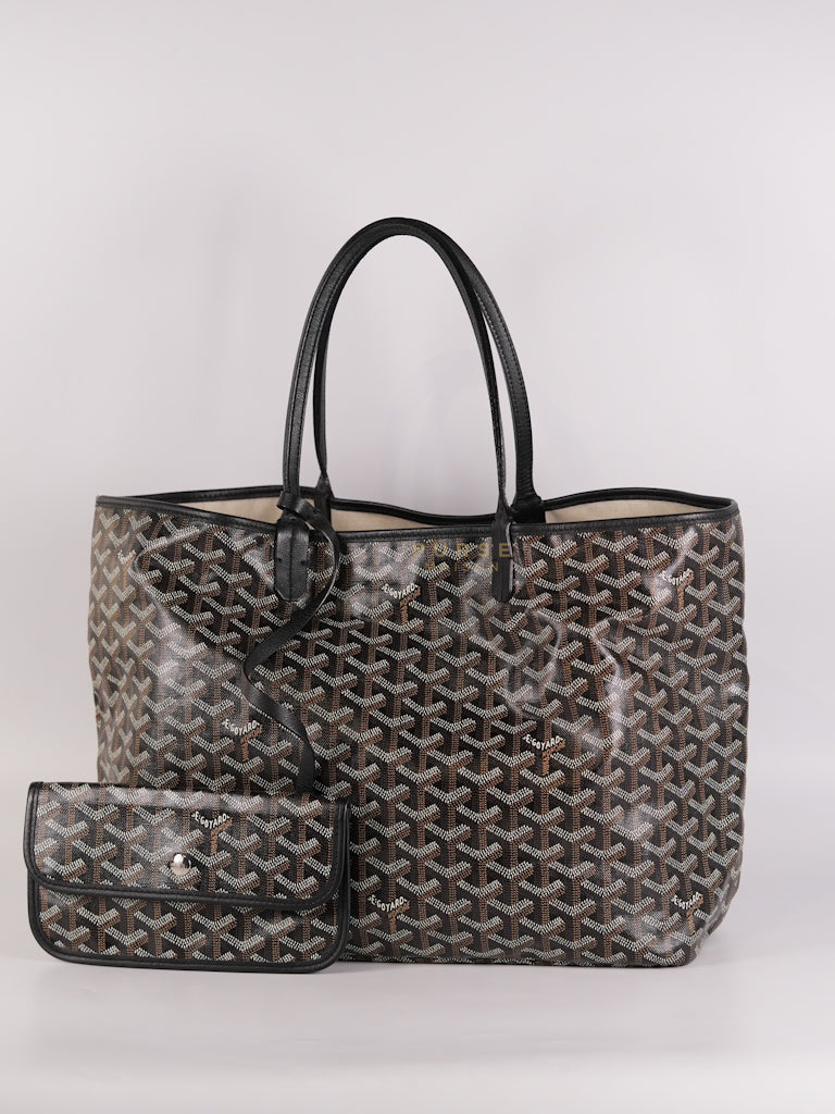 Saint Louis PM in Black Goyardine Canvas | Purse Maison Luxury Bags Shop