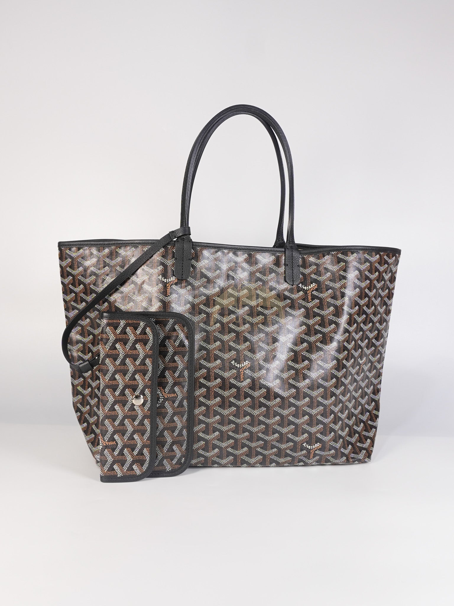 Saint Louis PM in Black Goyardine Canvas | Purse Maison Luxury Bags Shop