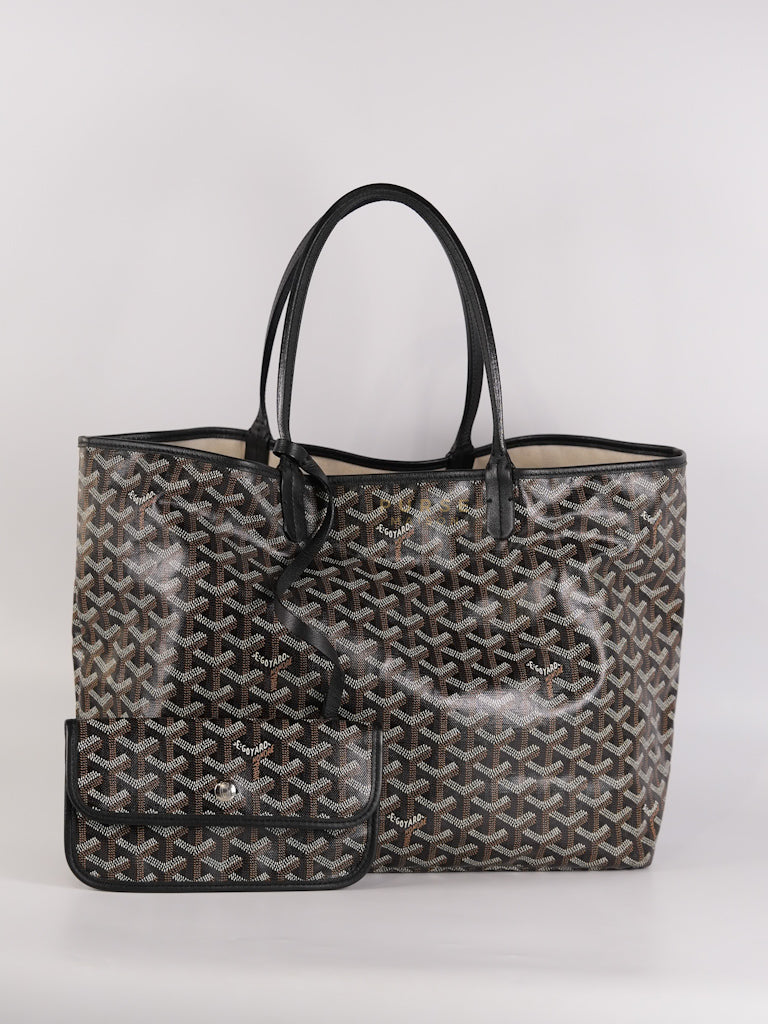 Saint Louis PM in Black Goyardine Canvas | Purse Maison Luxury Bags Shop