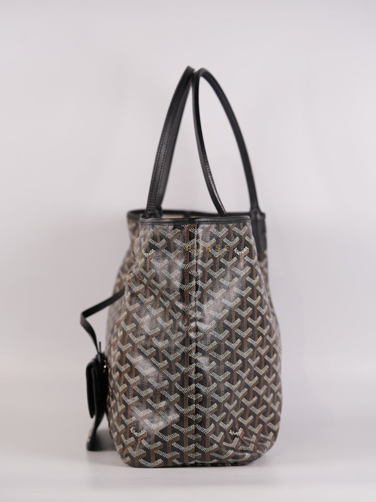 Saint Louis PM in Black Goyardine Canvas | Purse Maison Luxury Bags Shop