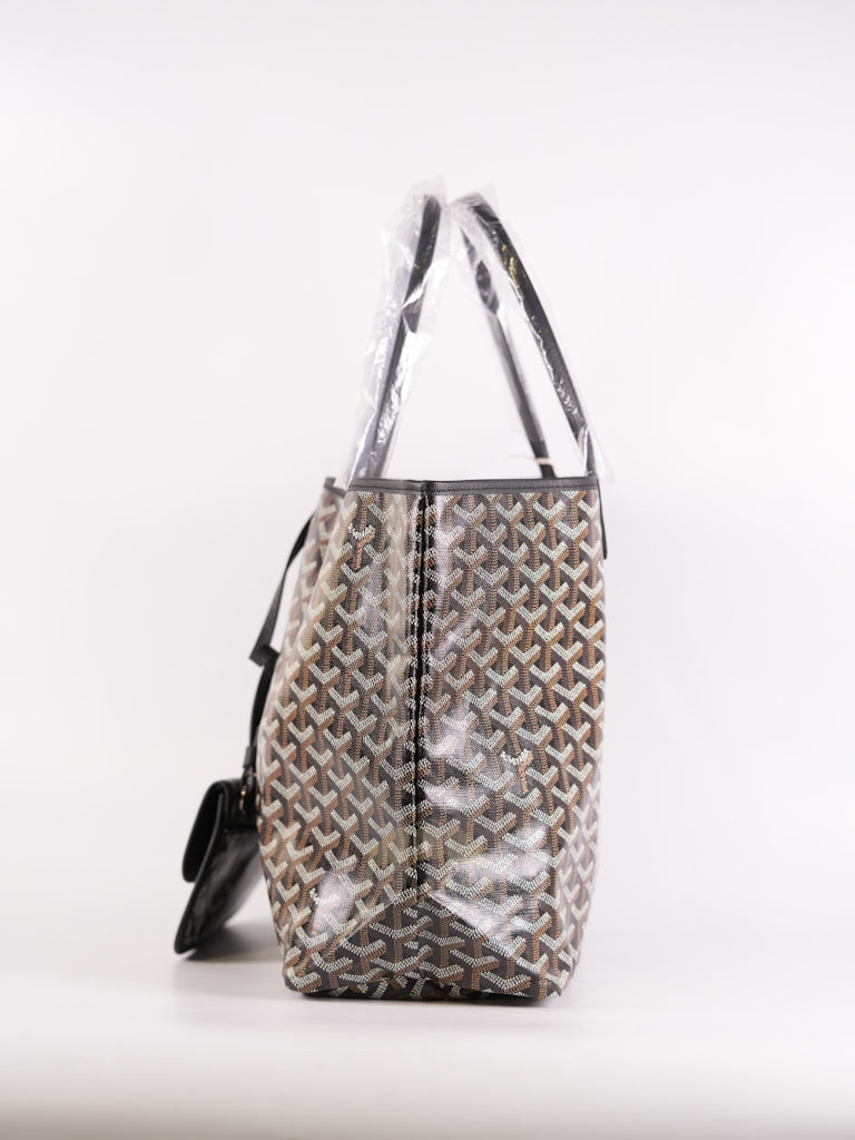 Saint Louis PM in Black Goyardine Canvas | Purse Maison Luxury Bags Shop