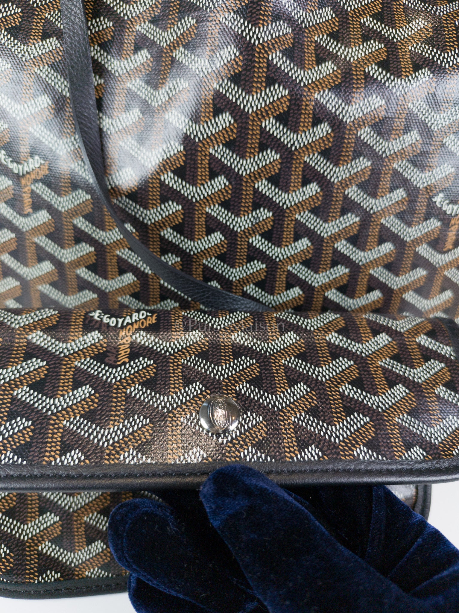 Saint Louis PM in Black Goyardine Canvas Tote Bag | Purse Maison Luxury Bags Shop