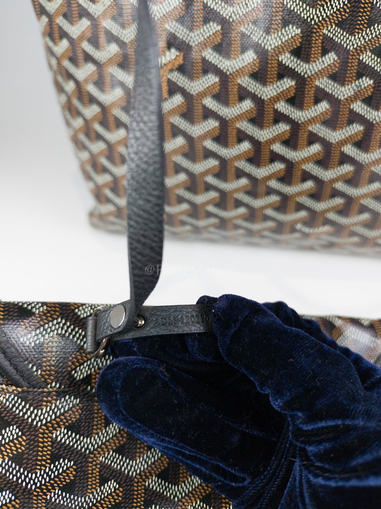 Saint Louis PM in Black Goyardine Canvas Tote Bag | Purse Maison Luxury Bags Shop