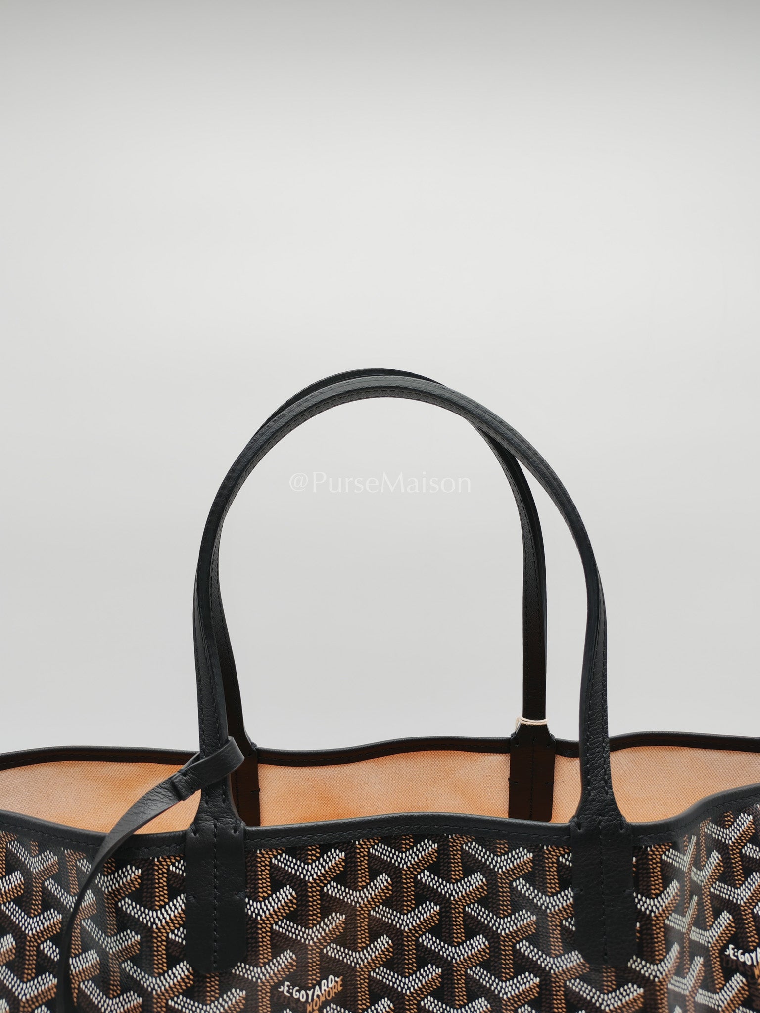 Saint Louis PM in Black Goyardine Canvas Tote Bag | Purse Maison Luxury Bags Shop