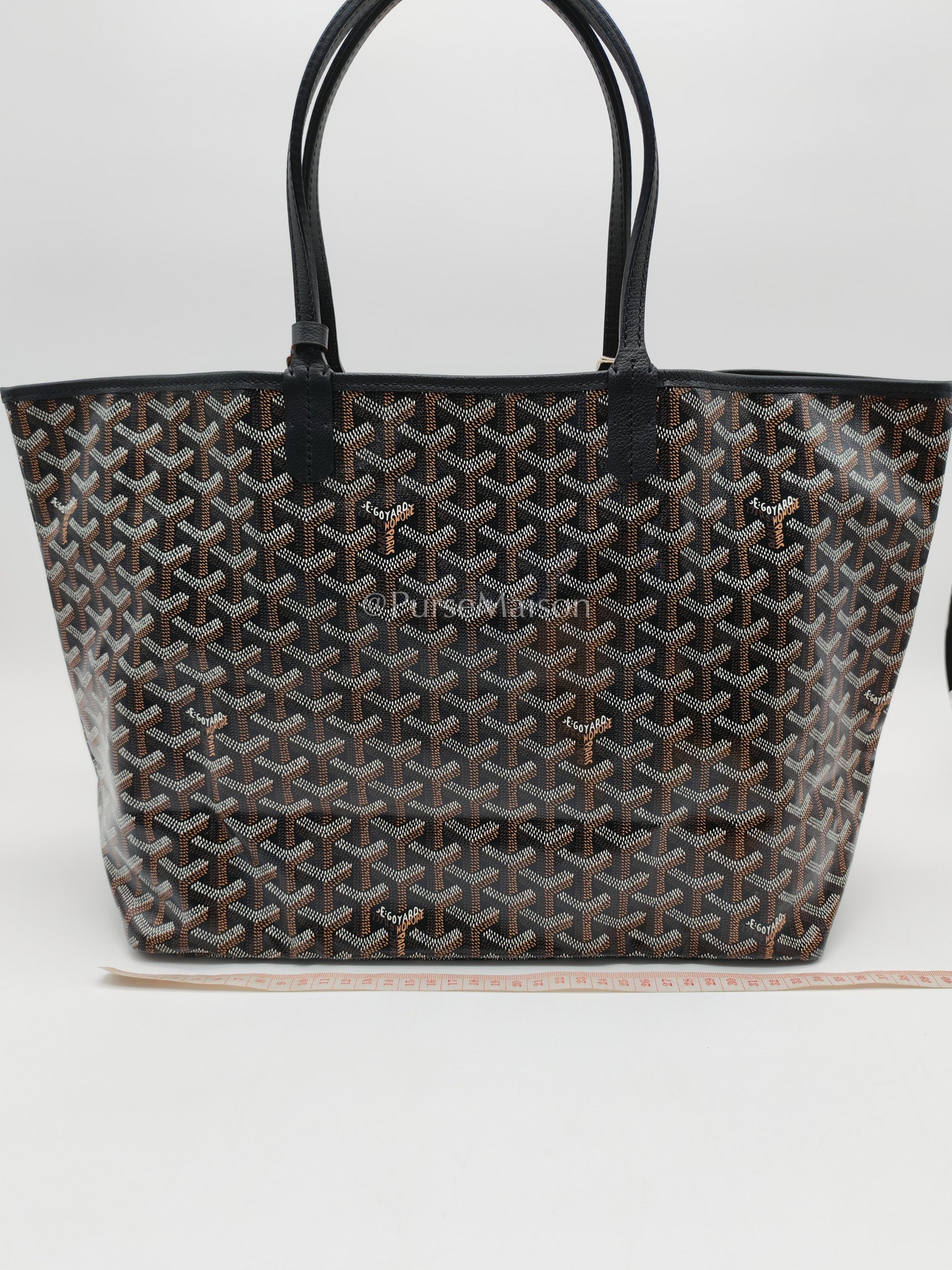 Saint Louis PM in Black Goyardine Canvas Tote Bag | Purse Maison Luxury Bags Shop