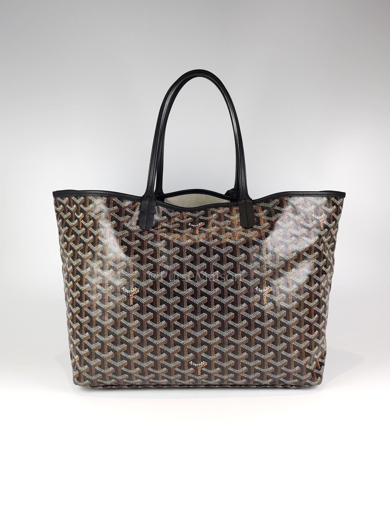 Saint Louis PM in Black Goyardine Canvas Tote Bag | Purse Maison Luxury Bags Shop