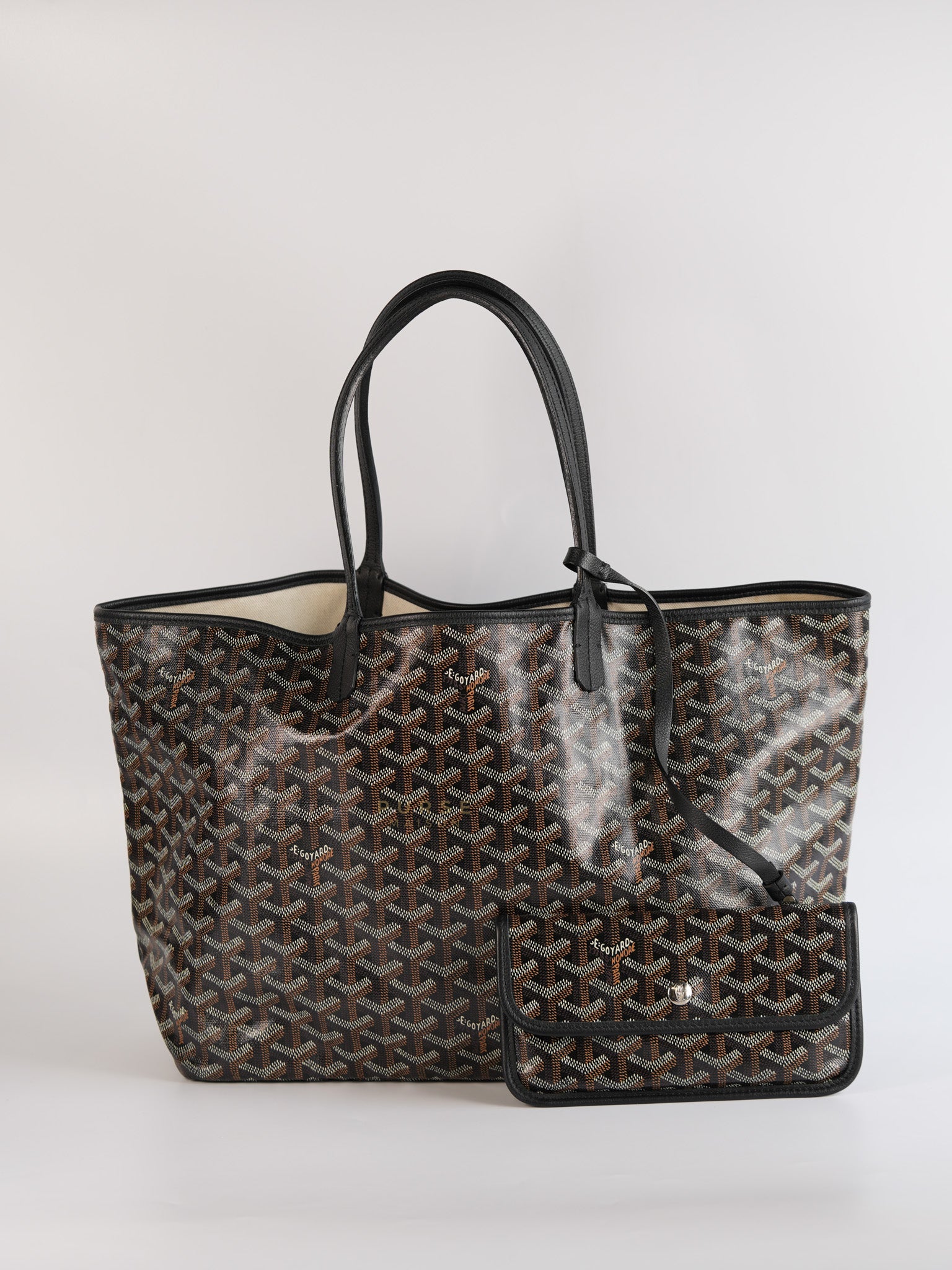 Saint Louis PM in Black/Tan Tote Bag | Purse Maison Luxury Bags Shop