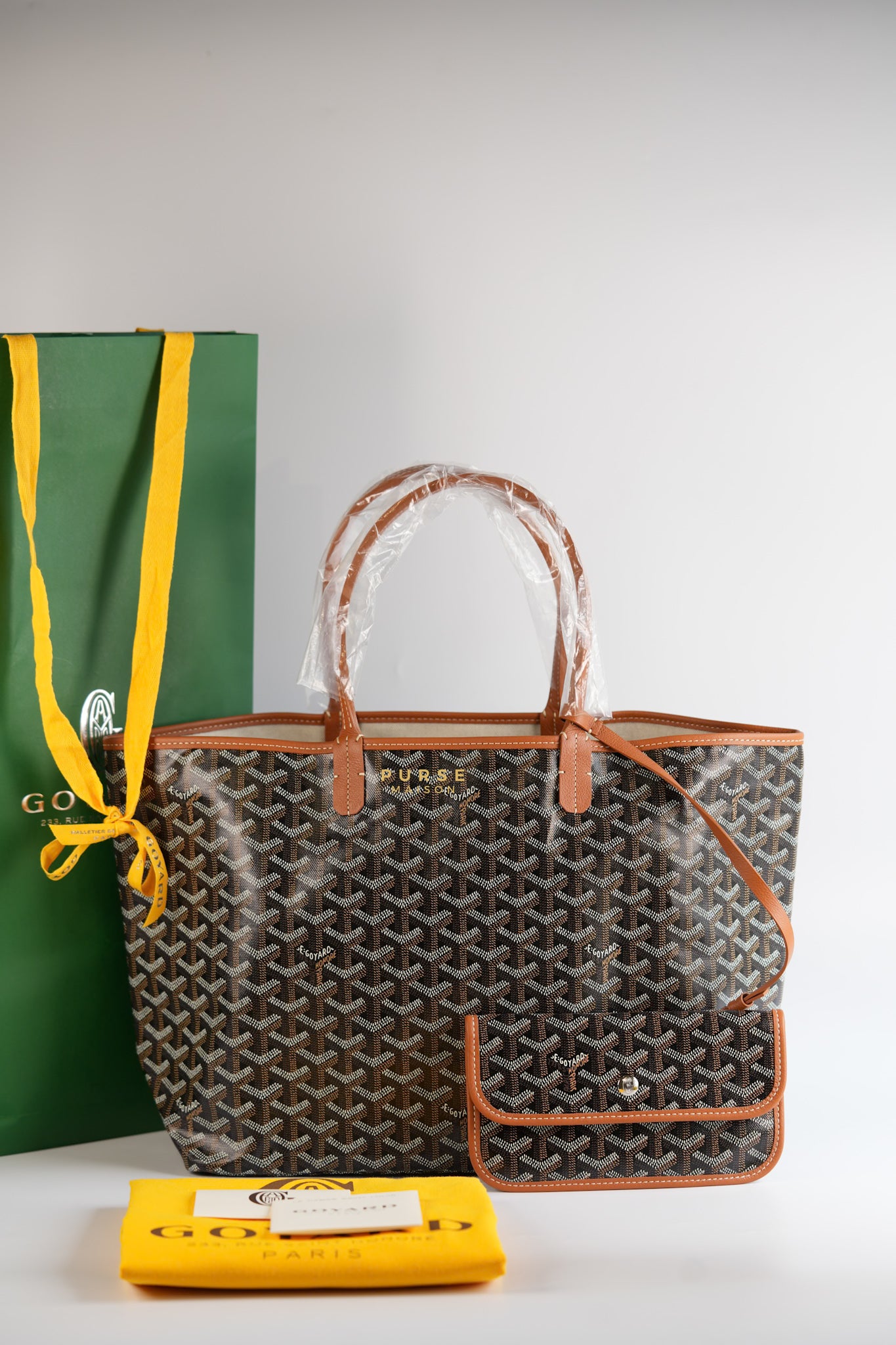 Saint Louis PM in Black/Tan Tote Bag | Purse Maison Luxury Bags Shop