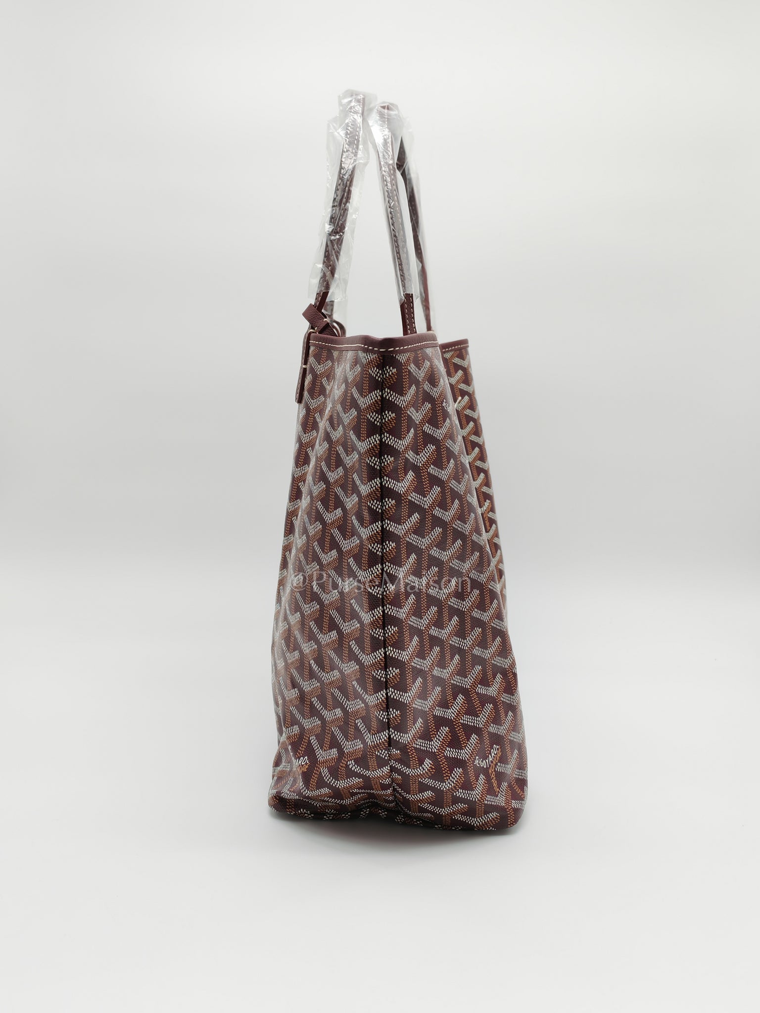 Saint Louis PM in Bordeaux Goyardine Canvas with Croc Universel Clip Charm | Purse Maison Luxury Bags Shop