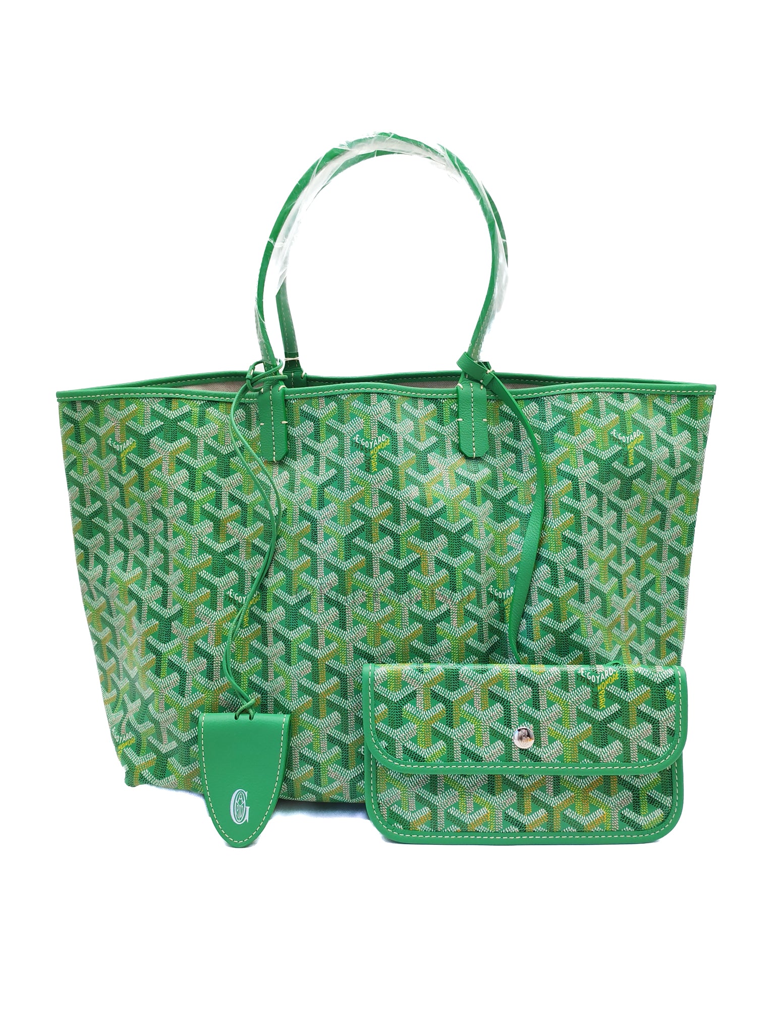 Saint Louis PM in Meadow Green with Croc Universel Clip Charm in Goyardine Canvas Tote Bag (Limited Edition) | Purse Maison Luxury Bags Shop