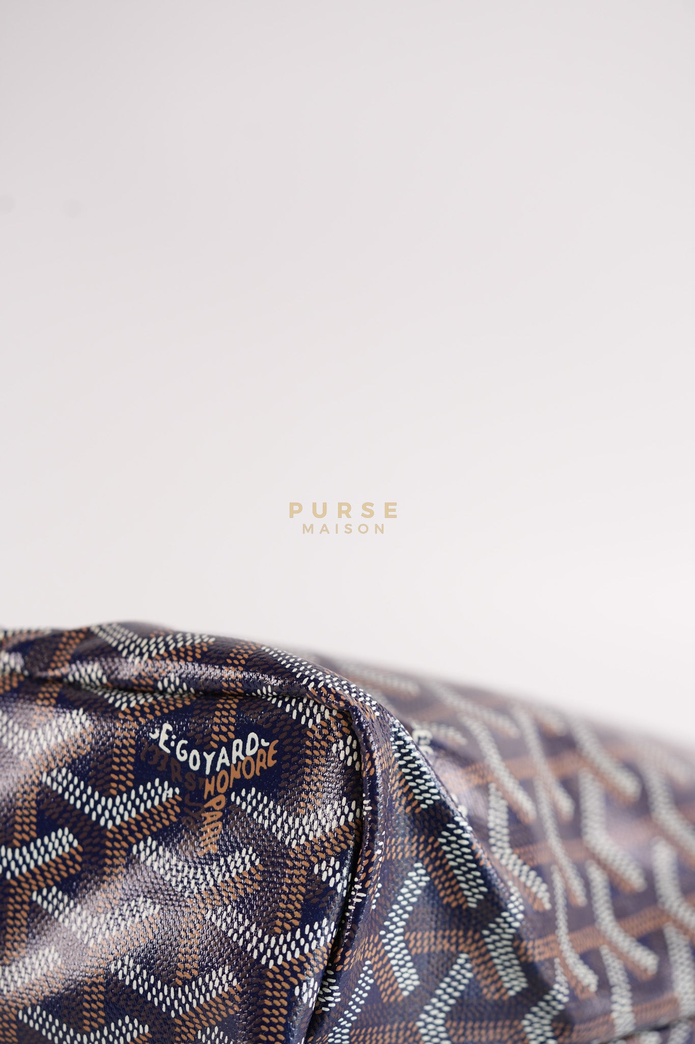 Saint Louis PM in Navy Blue Goyardine Canvas | Purse Maison Luxury Bags Shop