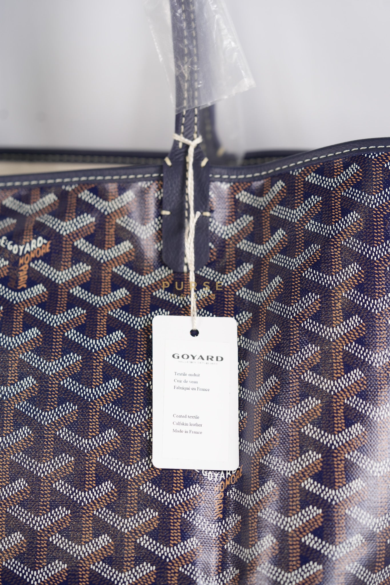 Saint Louis PM in Navy Blue Goyardine Canvas | Purse Maison Luxury Bags Shop