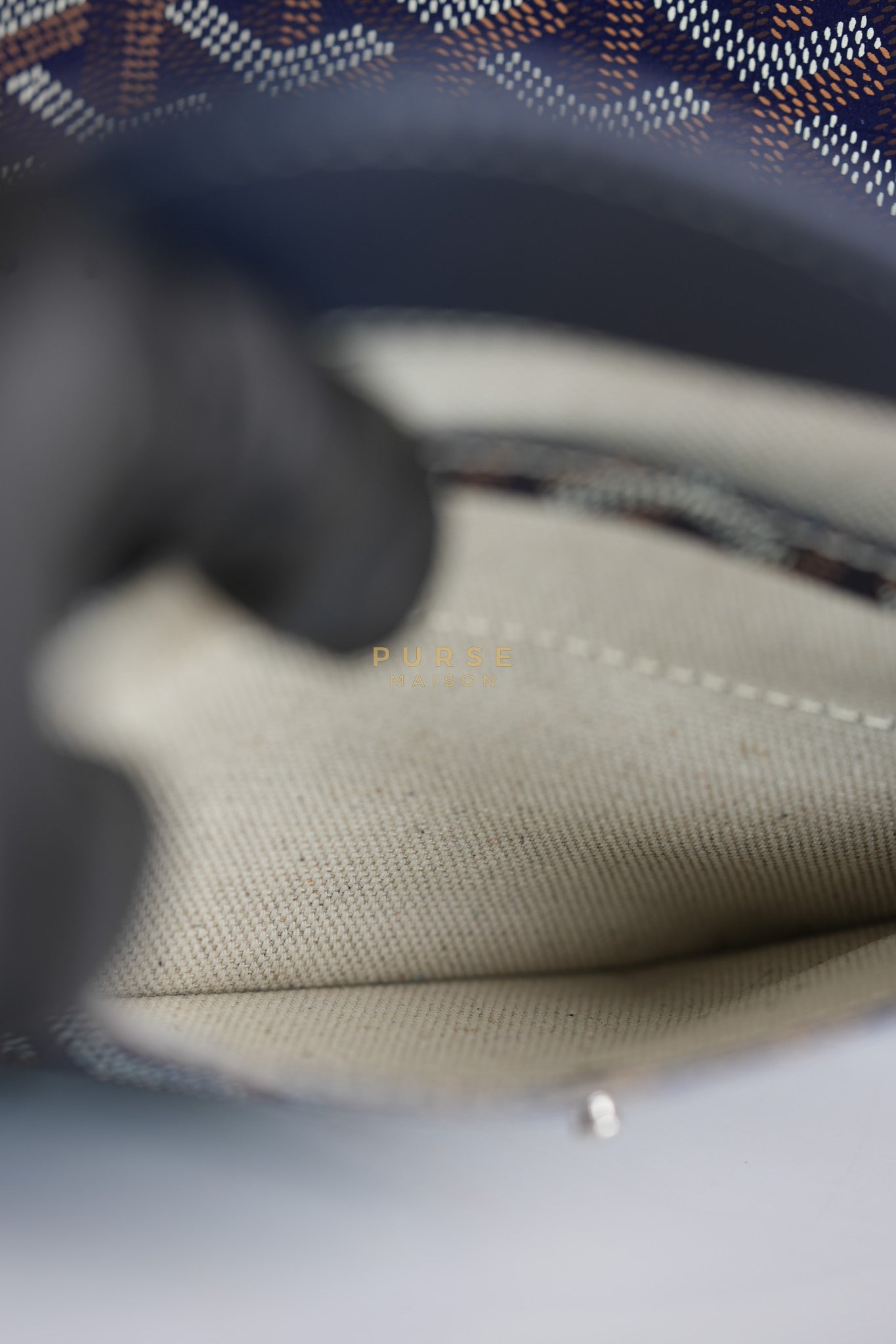 Saint Louis PM in Navy Blue Goyardine Canvas | Purse Maison Luxury Bags Shop