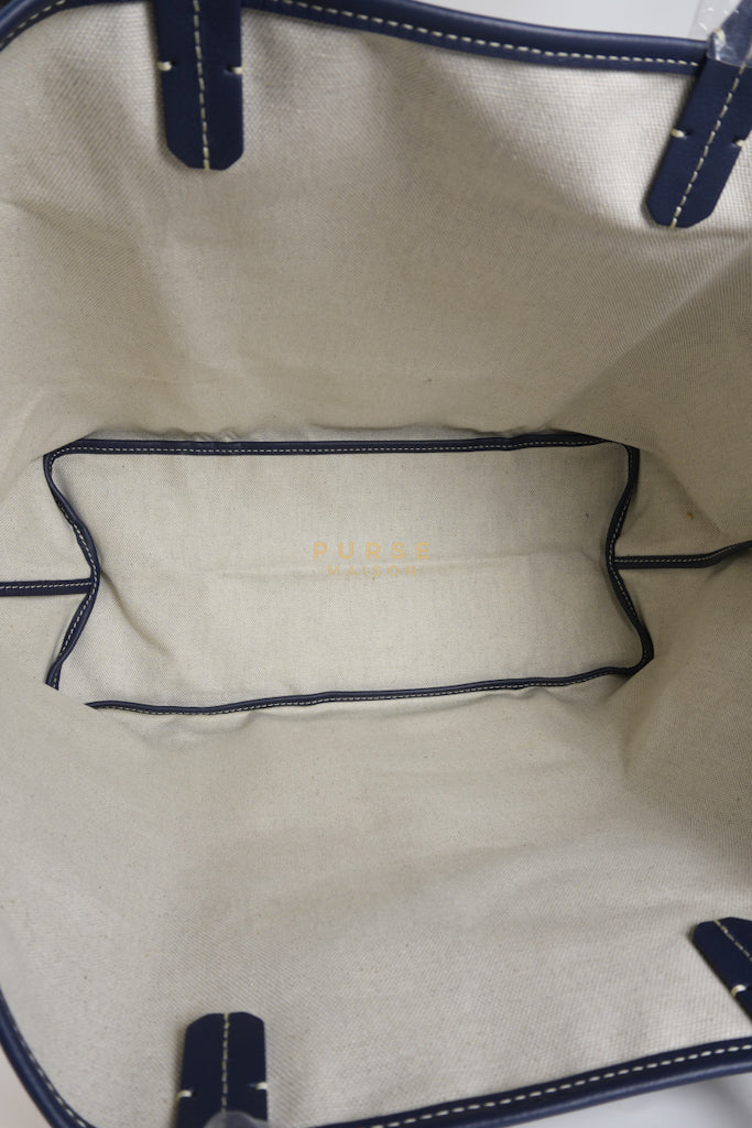 Saint Louis PM in Navy Blue Goyardine Canvas | Purse Maison Luxury Bags Shop