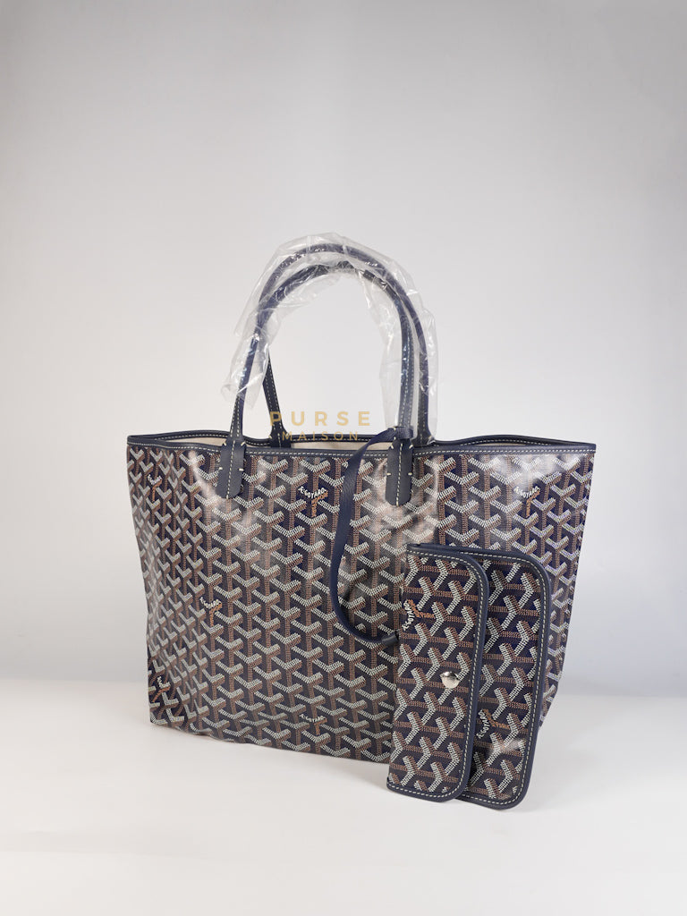 Saint Louis PM in Navy Blue Goyardine Canvas | Purse Maison Luxury Bags Shop