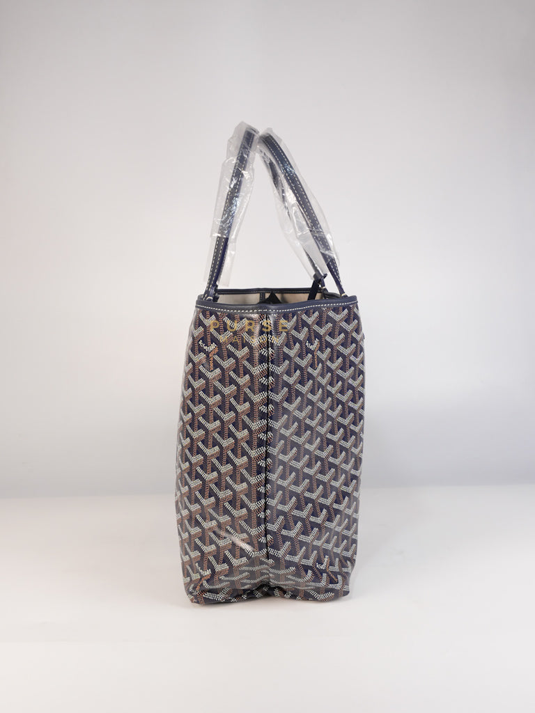 Saint Louis PM in Navy Blue Goyardine Canvas | Purse Maison Luxury Bags Shop