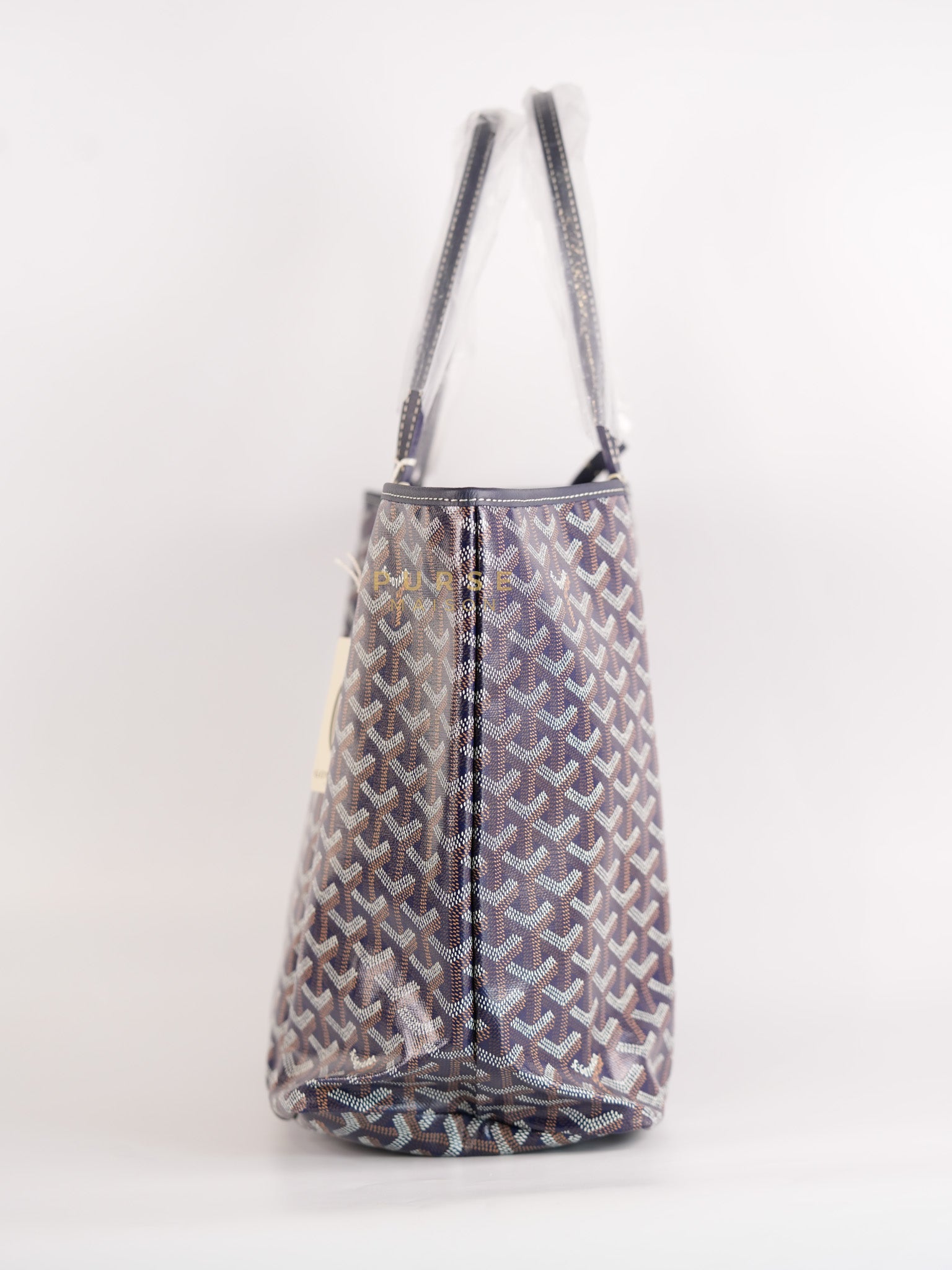 Saint Louis PM in Navy Blue Goyardine Canvas | Purse Maison Luxury Bags Shop