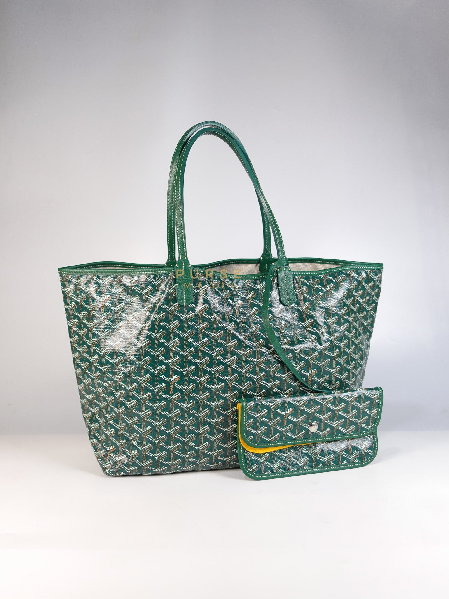 Saint Louis PM in Vert Goyardine Canvas | Purse Maison Luxury Bags Shop