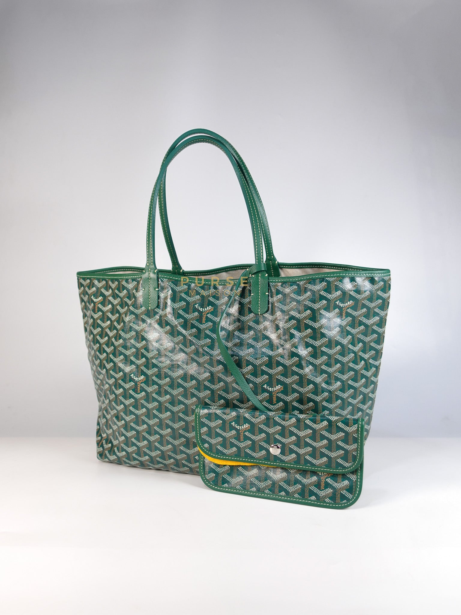 Saint Louis PM in Vert Goyardine Canvas | Purse Maison Luxury Bags Shop