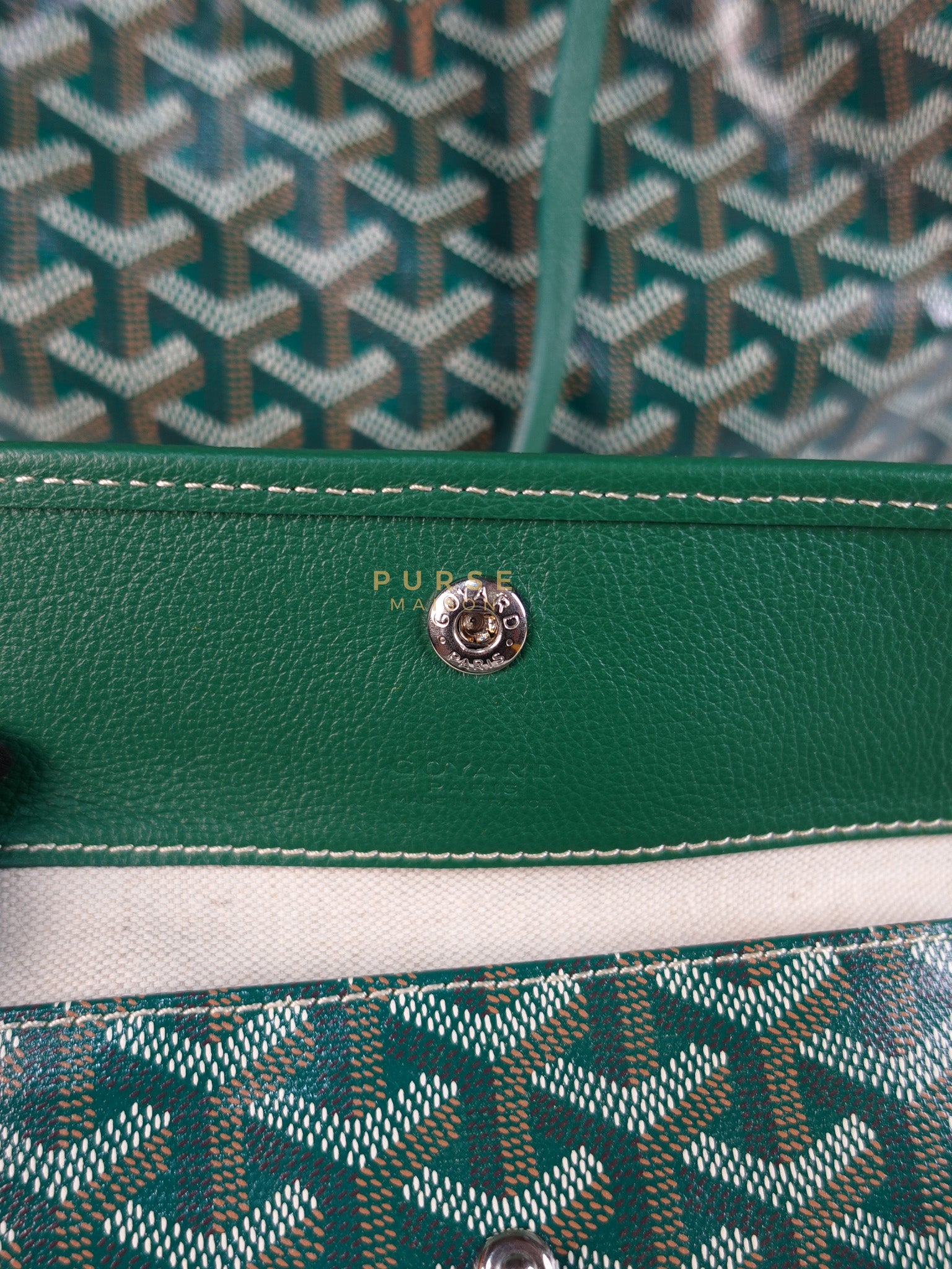 Saint Louis PM in Vert Goyardine Canvas | Purse Maison Luxury Bags Shop