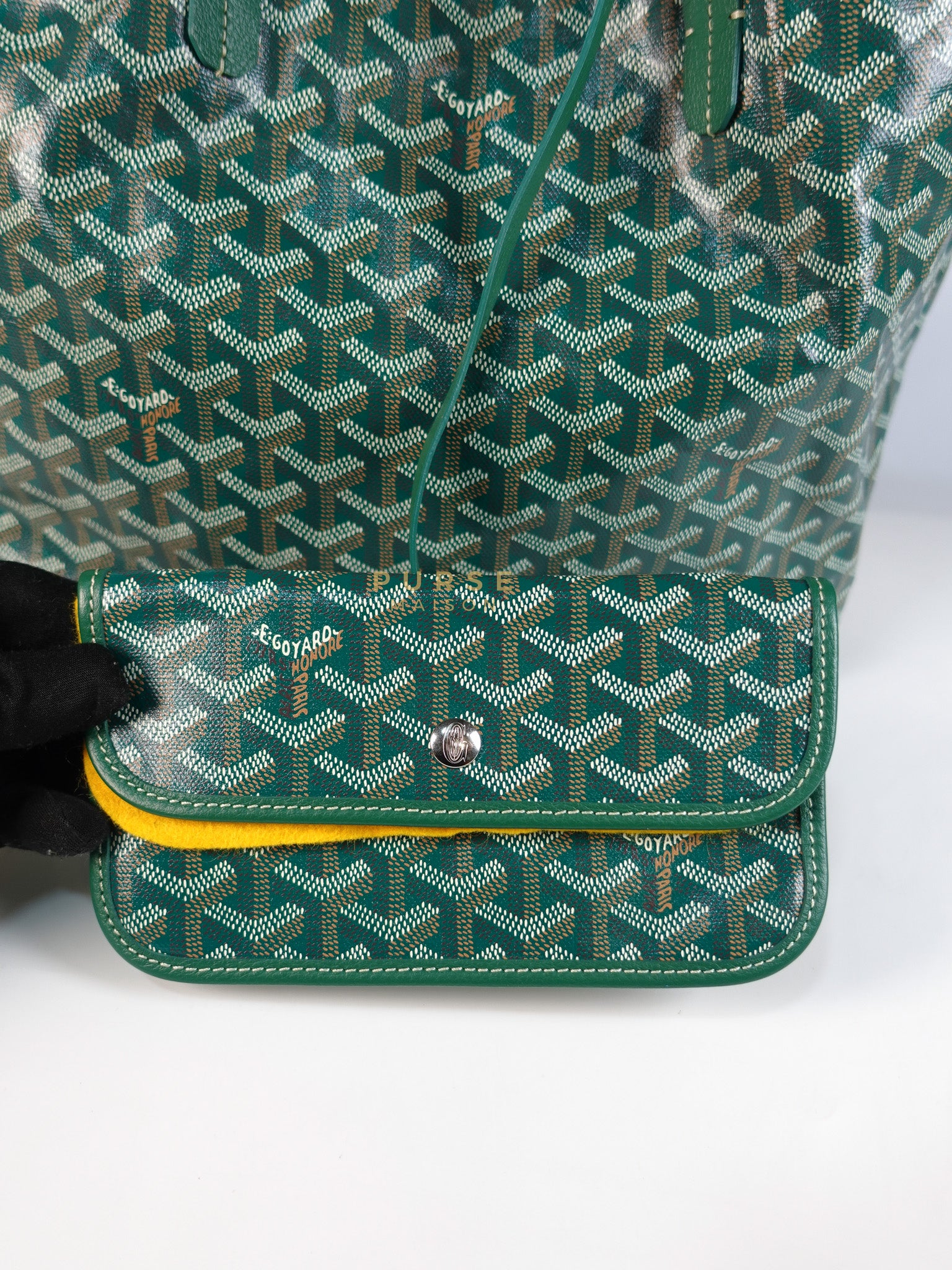 Saint Louis PM in Vert Goyardine Canvas | Purse Maison Luxury Bags Shop