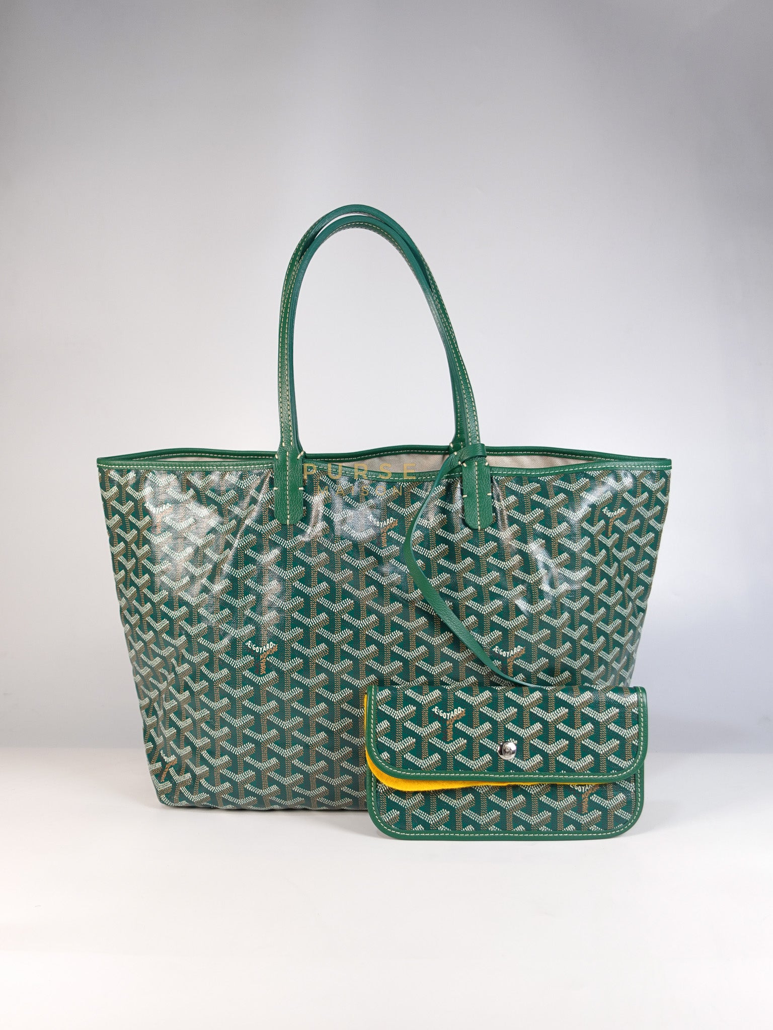 Saint Louis PM in Vert Goyardine Canvas | Purse Maison Luxury Bags Shop
