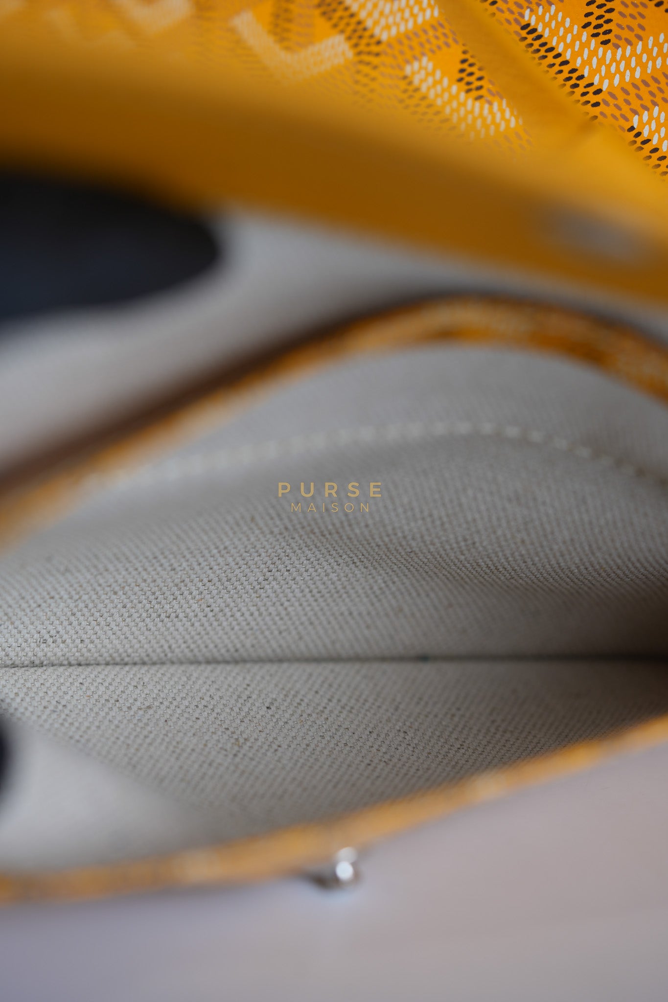 Saint Louis PM (Jaune) Yellow in Goyardine Canvas | Purse Maison Luxury Bags Shop