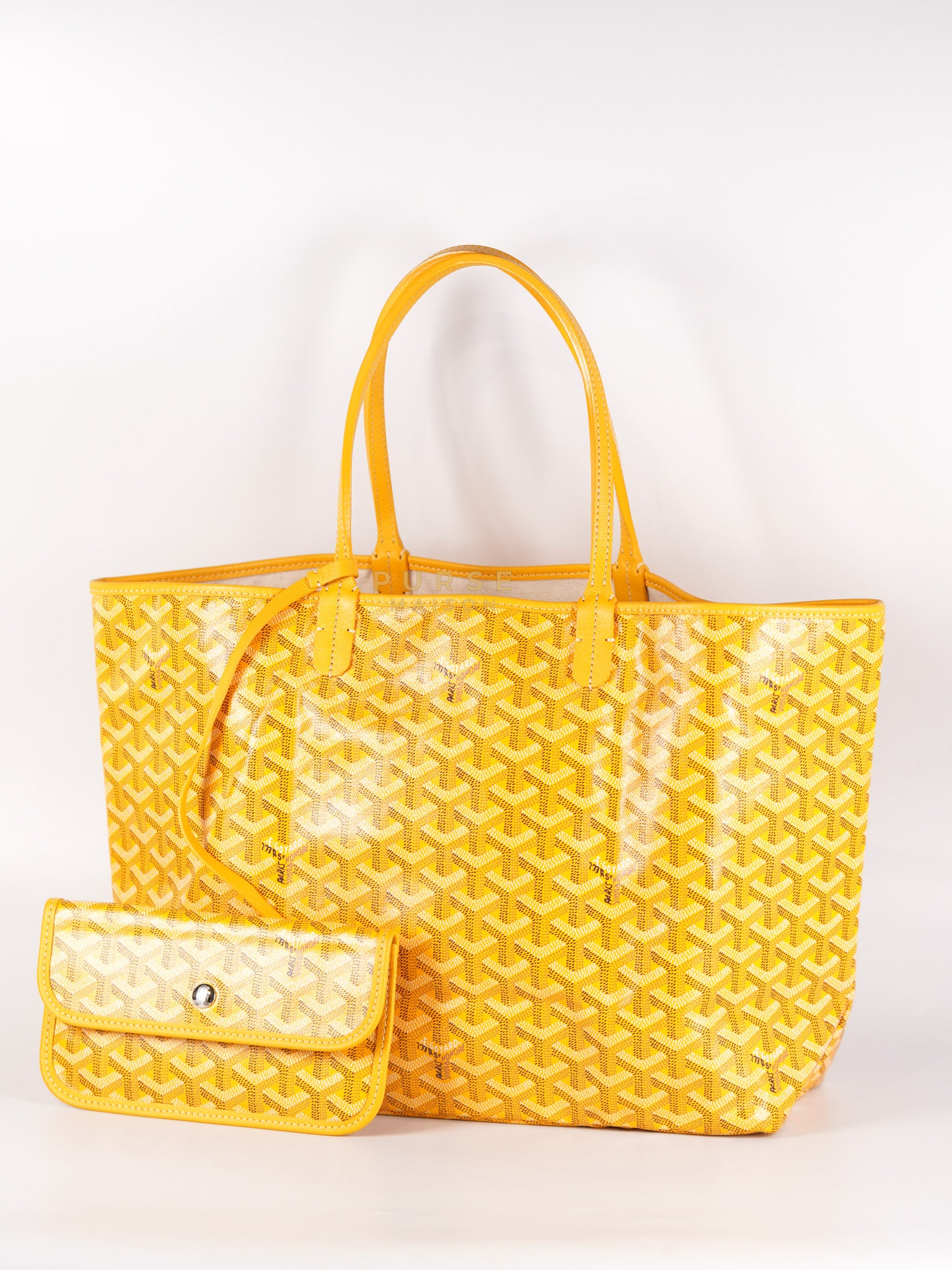 Saint Louis PM (Jaune) Yellow in Goyardine Canvas | Purse Maison Luxury Bags Shop