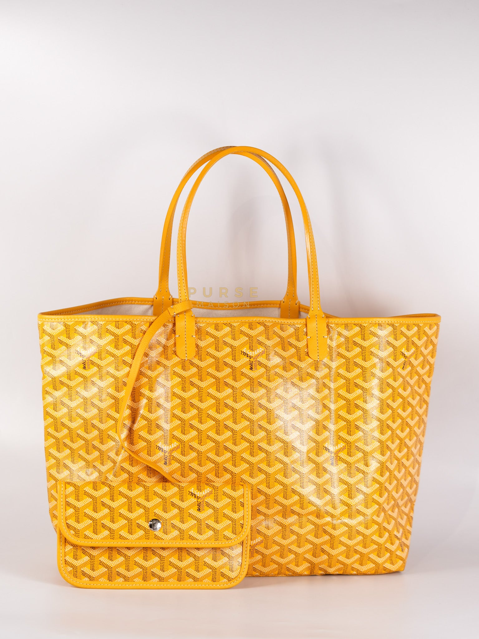 Saint Louis PM (Jaune) Yellow in Goyardine Canvas | Purse Maison Luxury Bags Shop