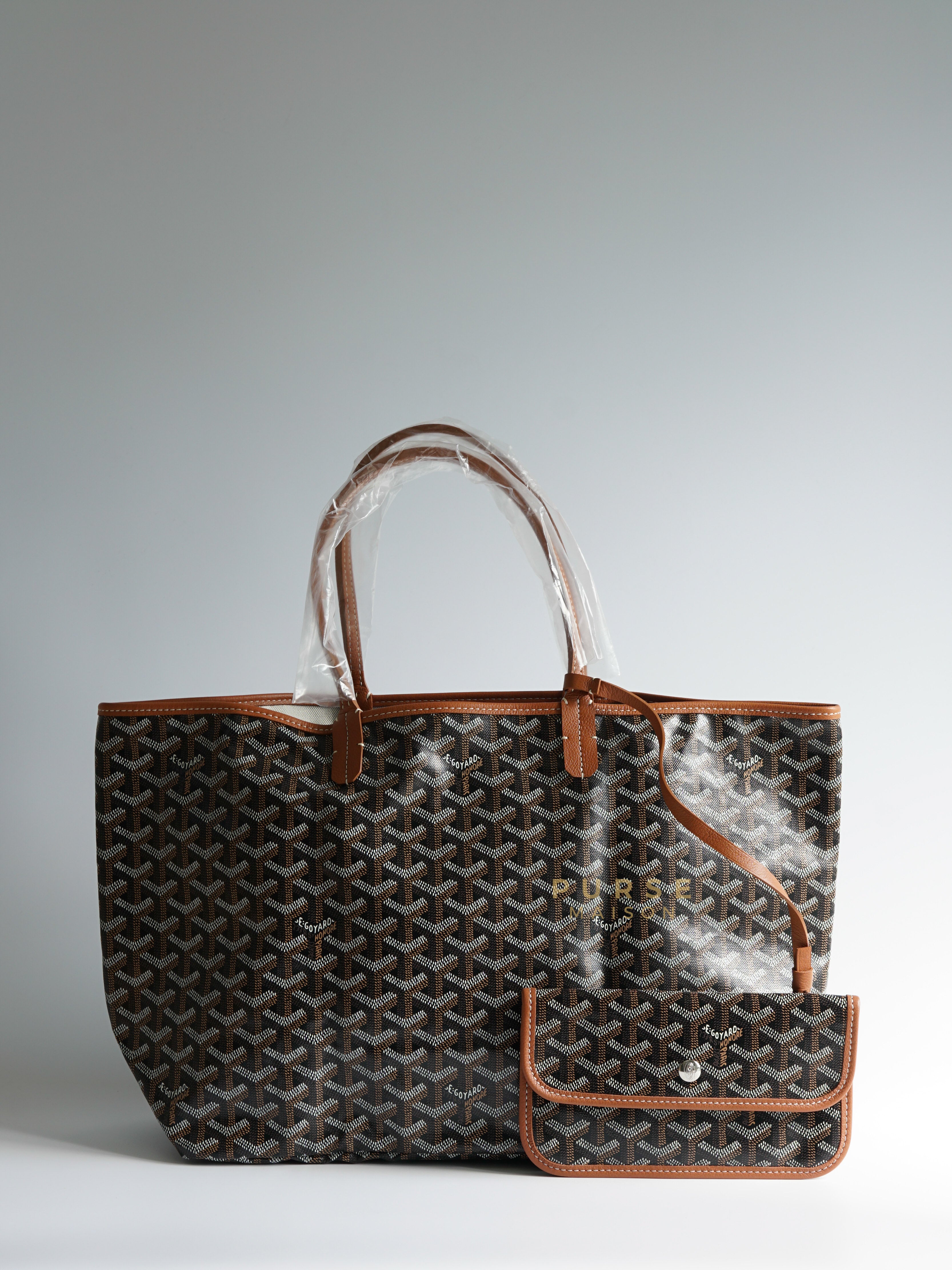 Saint Louis PM Noir Et Naturel Tote Bag (Black/Tan) | Purse Maison Luxury Bags Shop