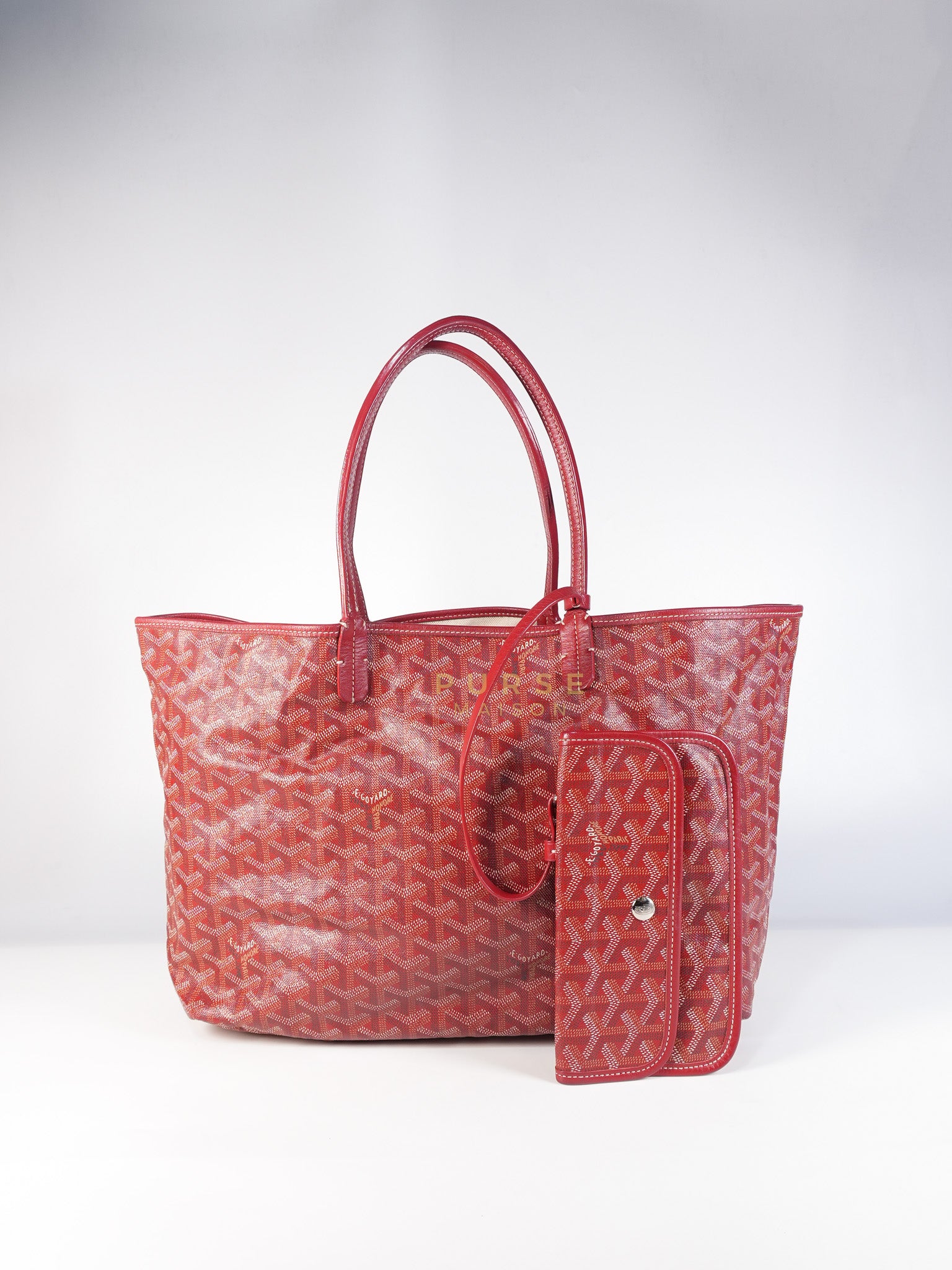 Saint Louis PM Red Goyardine Canvas | Purse Maison Luxury Bags Shop